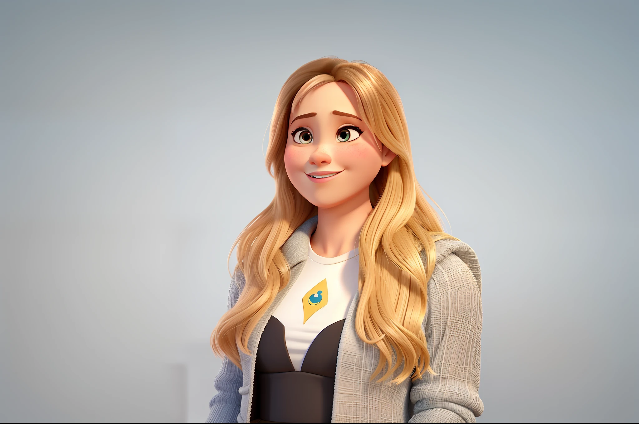 Uma mulher estilo disney pixar, alta qualidade, melhor qualidade