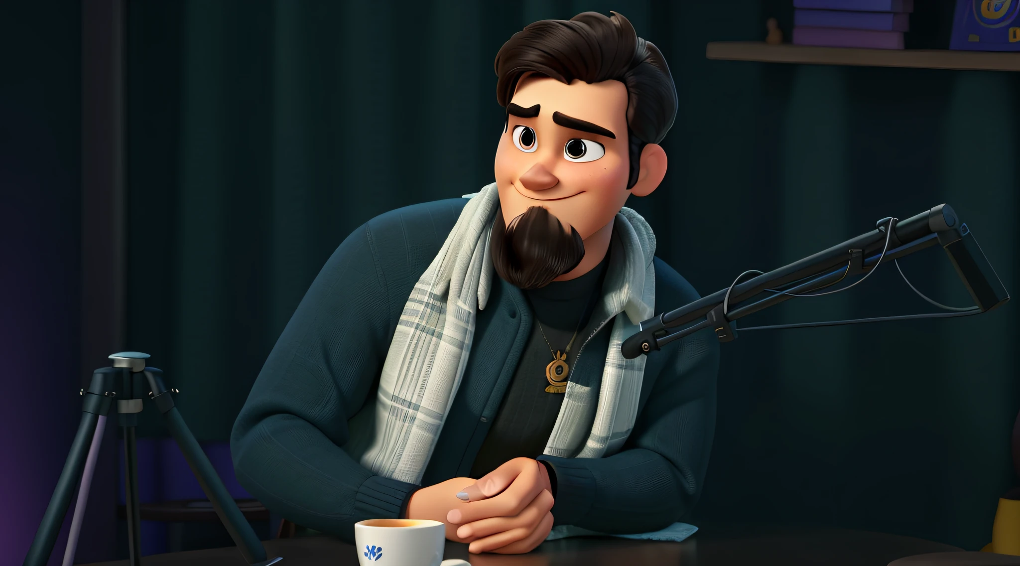 Um homem estilo disney pixar, alta qualidade, melhor qualidade