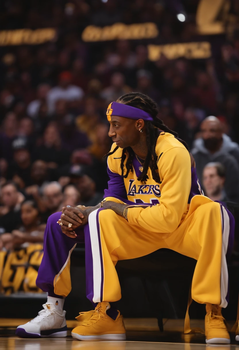 lil wayne com uniforme dos lakers