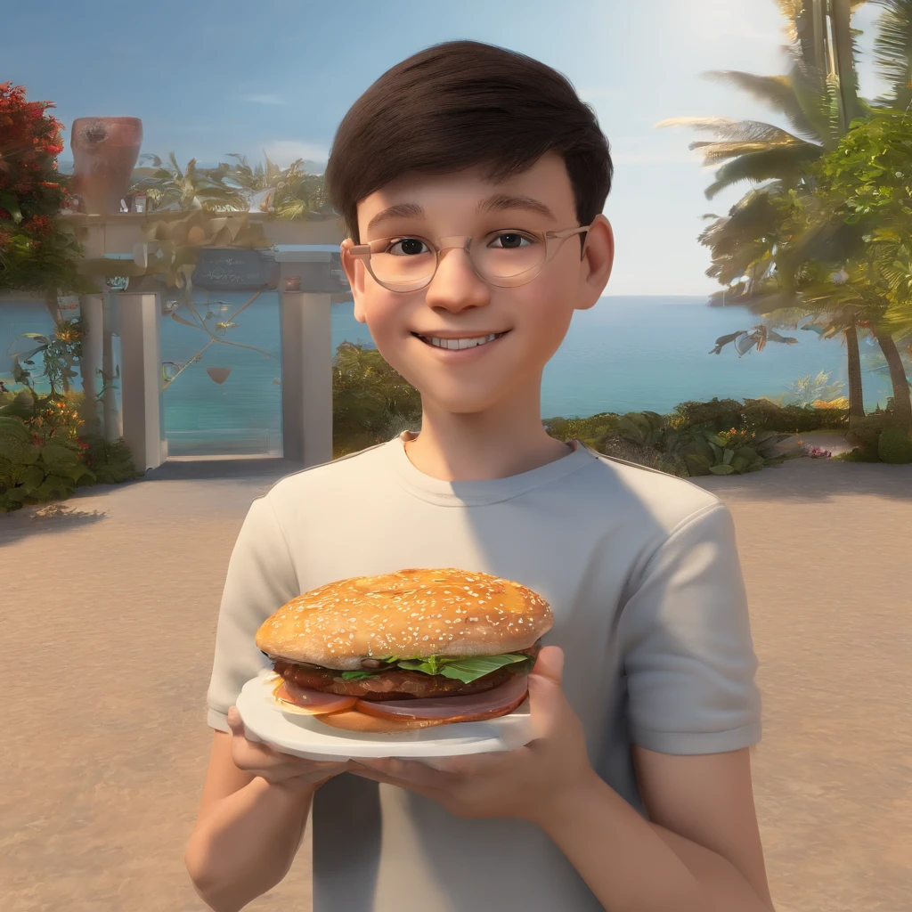 Alexander is a smiling -yeld hu boy, com cabelos pretos, e com rosto com sardas