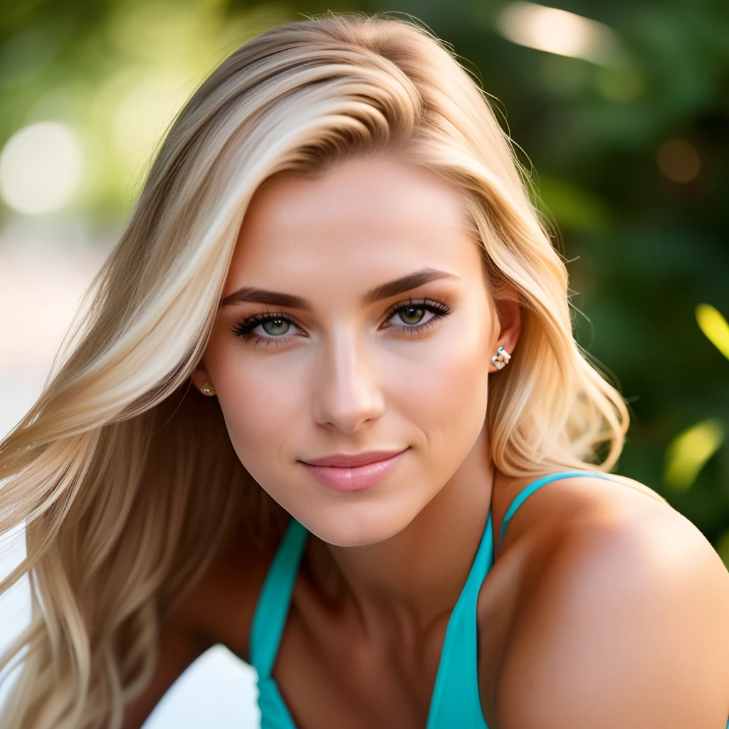Cover photo of a 25-year-old European woman, Pointing at the camera, blonde hair, serious, (Amazing skin details: 1.4), (natural skin: 1.2), (pores: 0.6), makeup, (Detailed eyes: 1.2) , party background, studio, lighter edge, (bokeh: 1.2), photography, cinematic, photorealistic, ultrarealistic, fit girl, bikini, perfect silhouette