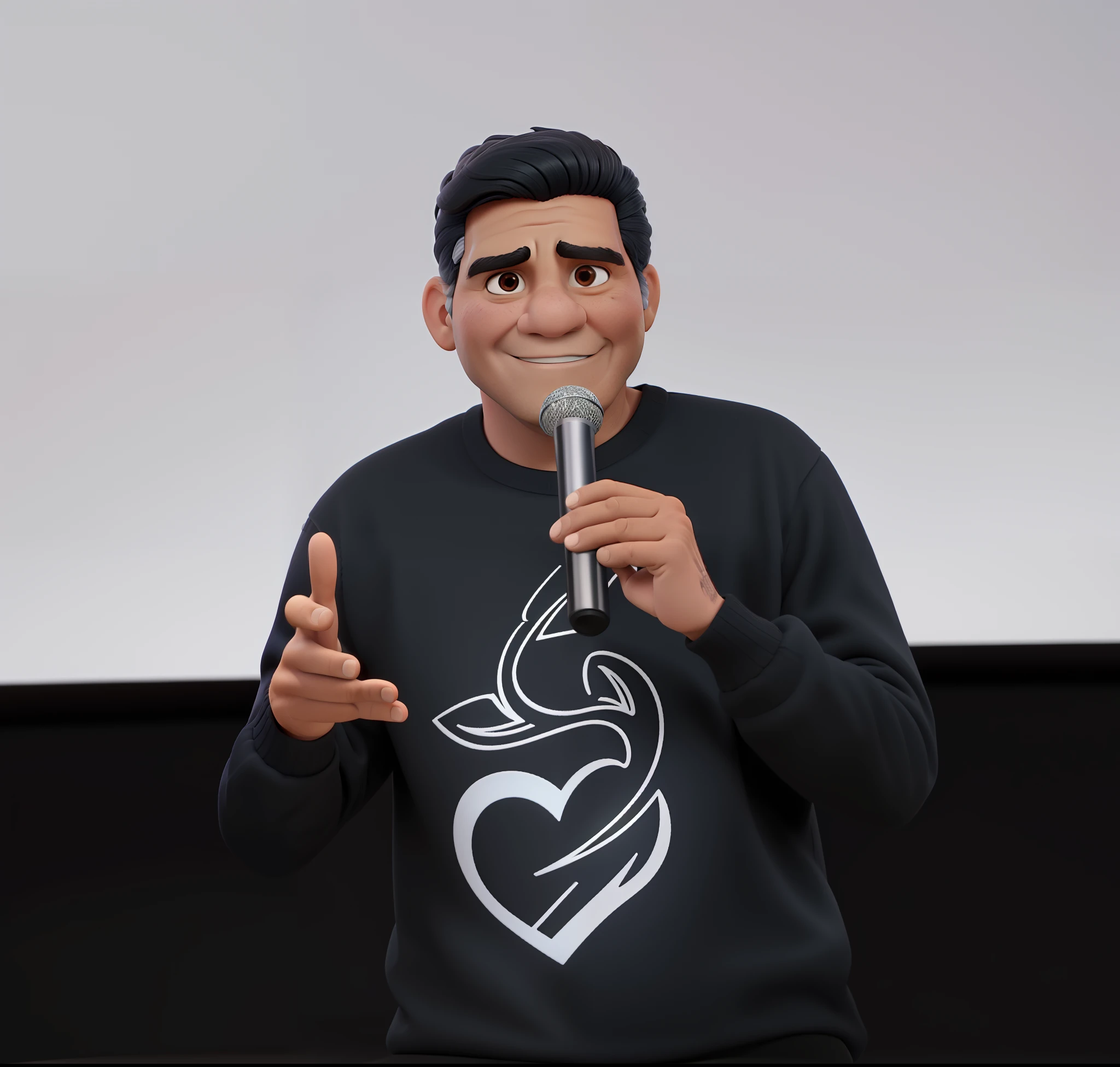 Um velho de 68 anos, moreno, preto  estilo disney pixar, alta qualidade, melhor qualidade