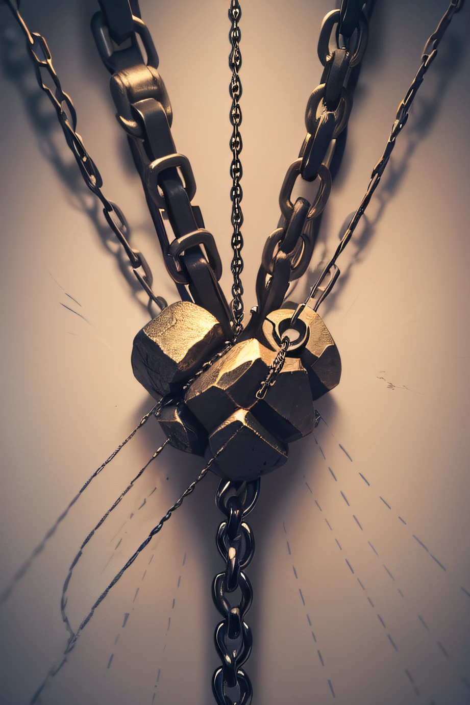 A visual representation of chain breaking, symbolizing the spiritual deliverance mentioned in the prayer.