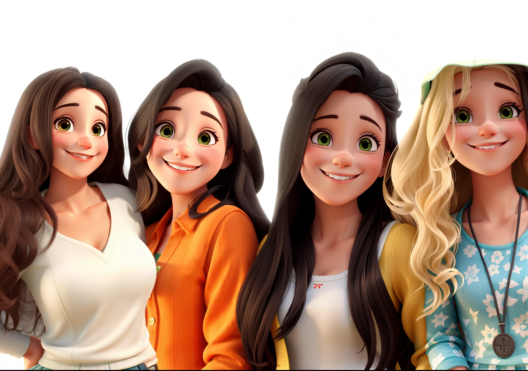 Quatro mulheres felizes sorrindo melhor qualidade