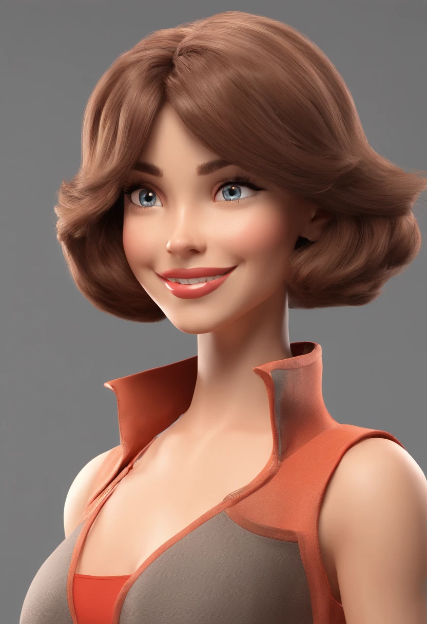 personagem dos desenhos animados de uma mulher, de pele branca, cabelo longo, liso e preto, de olhos castanhos com uma camisa azul, animation character, Caractere estilizado, animation style rendering, 3D estilizado, Arnold Maya render, 3 d render stylized, toon render keyshot, Personagem 3D, Personagem 3D, 3d rendering stylized, 3 d character render, personagem de desenho animado, Personagem de close up, Pose de personagem, (Estilo Pixar) (master part:1.2) (Bokeh) (melhor qualidade) (pele detalhada) (textura detalhada) (8k) (argila) (Cinematic lighting) (foco nítido