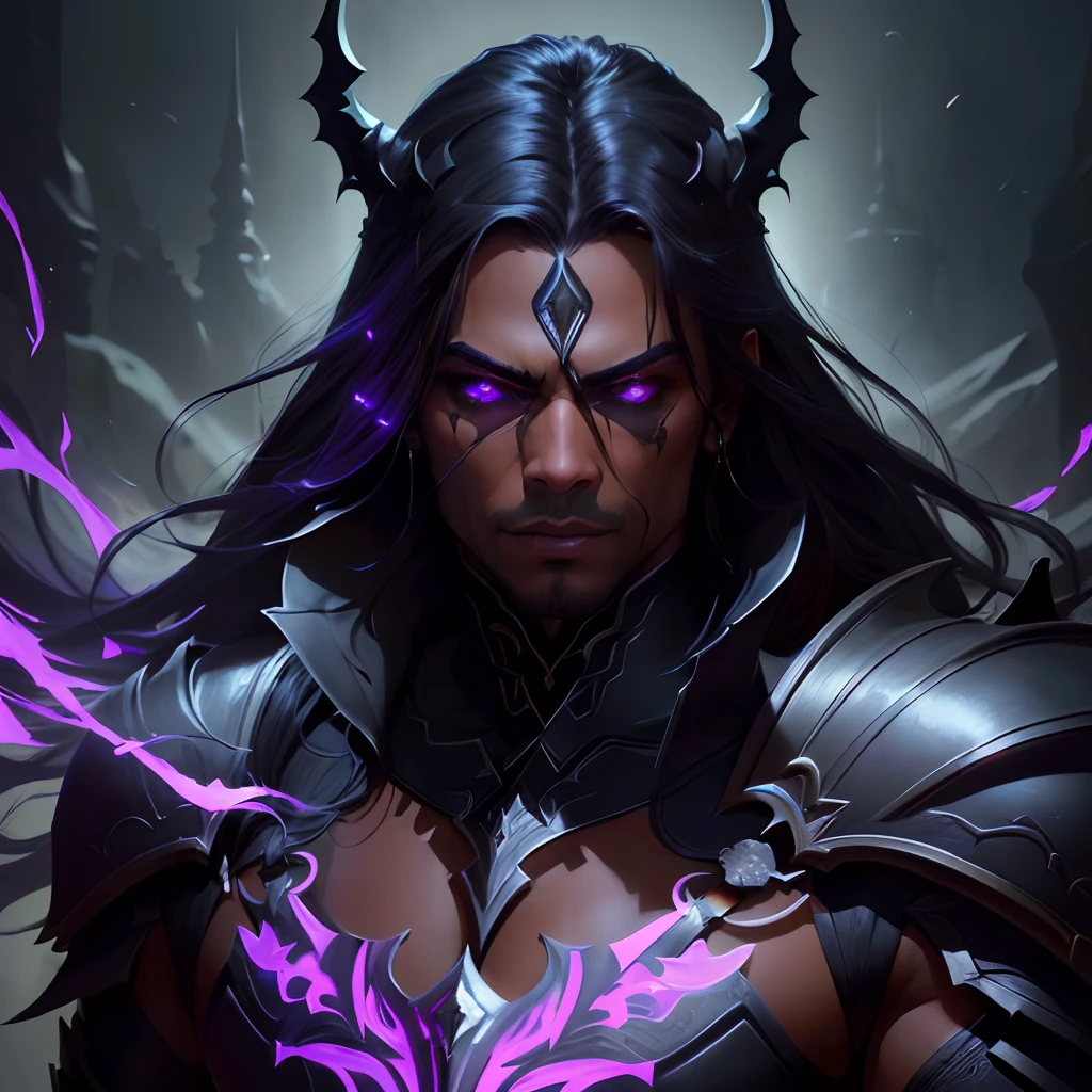 um close up de um homem negro musculoso em armadura com uma espada, ImagineFX, imaginar, male vampire of clan banu haqim, design de personagens de fantasia sombria, Imagine FX, bonito drow, inspirado em Jorge Jacinto, ImaginFX, Destaque em ArtStation, Amazing 8K character concept art, Retrato do personagem darksynth, dark supervillain, personagem de fantasia complexa