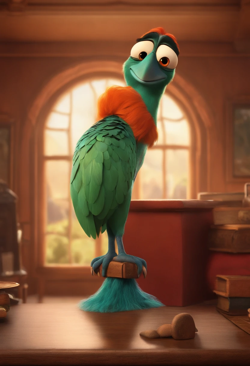 A Dream Architect Inspired by Pixar Animation, de perto. The character takes center stage with captivating facial expressions, oferecendo um toque de irrealidade