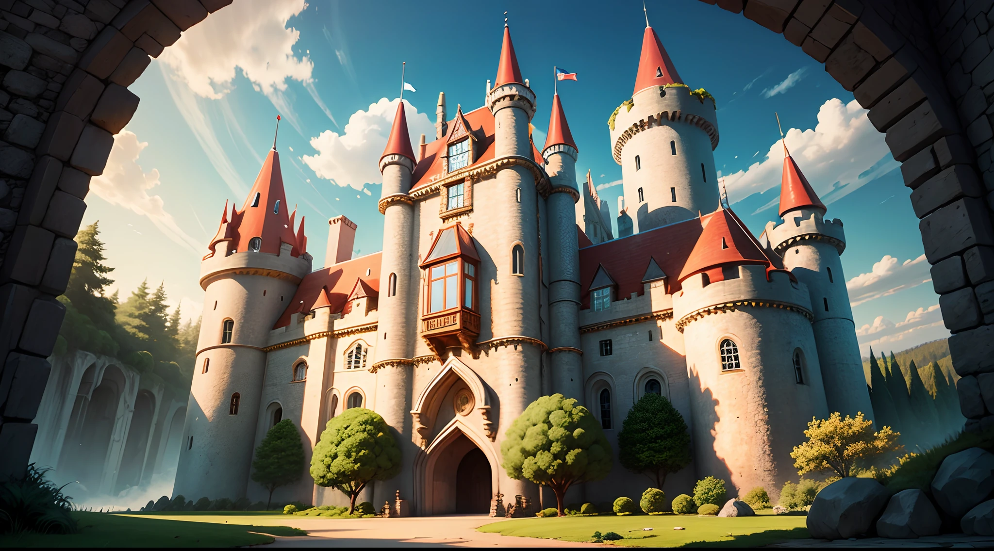 CARTOON castle, --auto
