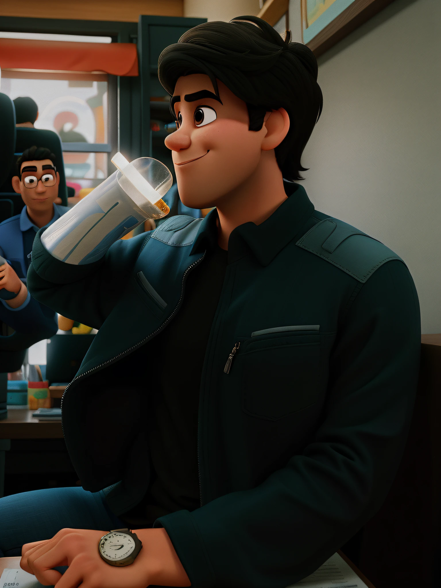 Um homem estilo Disney Pixar, alta qualidade, melhor qualidade