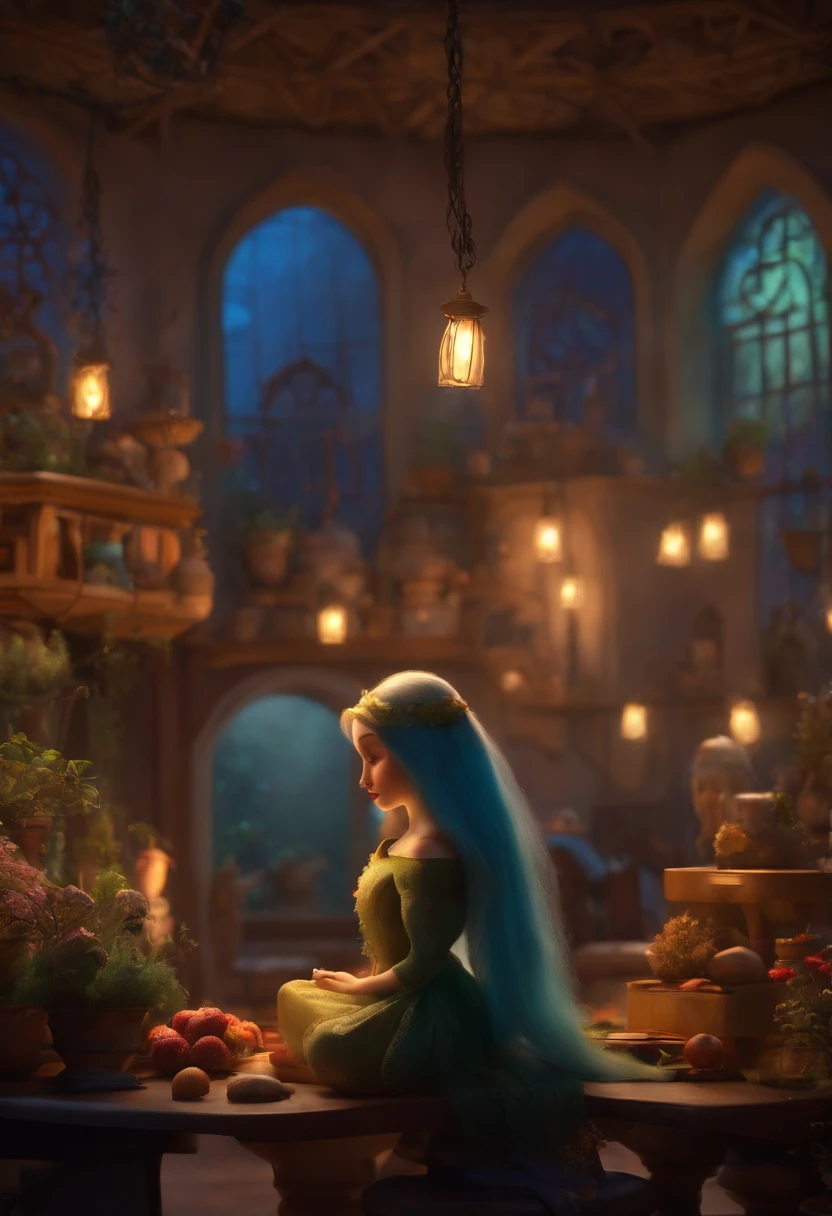 A Dream Architect Inspired by Pixar Animation, de perto. Facial expressions are captivating, com um toque de irrealidade.