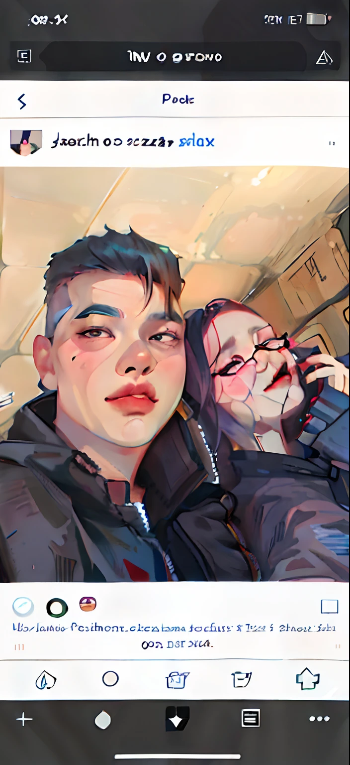 a close up of a person taking a selfie with a person on a phone, high quality fanart, cartoon artstyle, loish and ross tran, nft portrait, jordan grimmer and natasha tan, cartoon art style, jazza and rossdraws, telegram sticker, in cartoon style, realistic artstyle, comic drawing style, ross tran and ilya kuvshinov