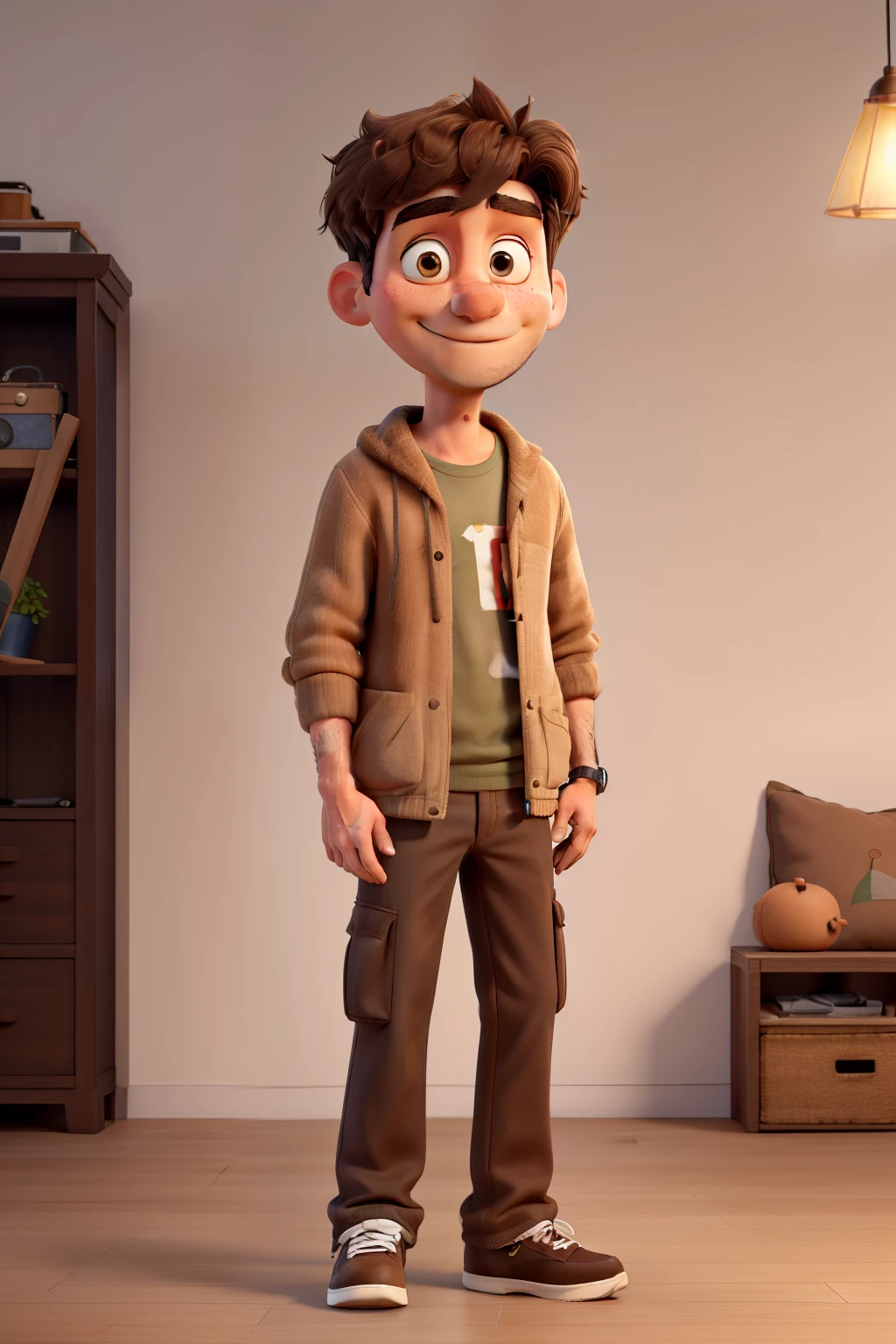 I'm male, 38 years old, light brown eyes, brown hair, I'm baggy style, I'm tall