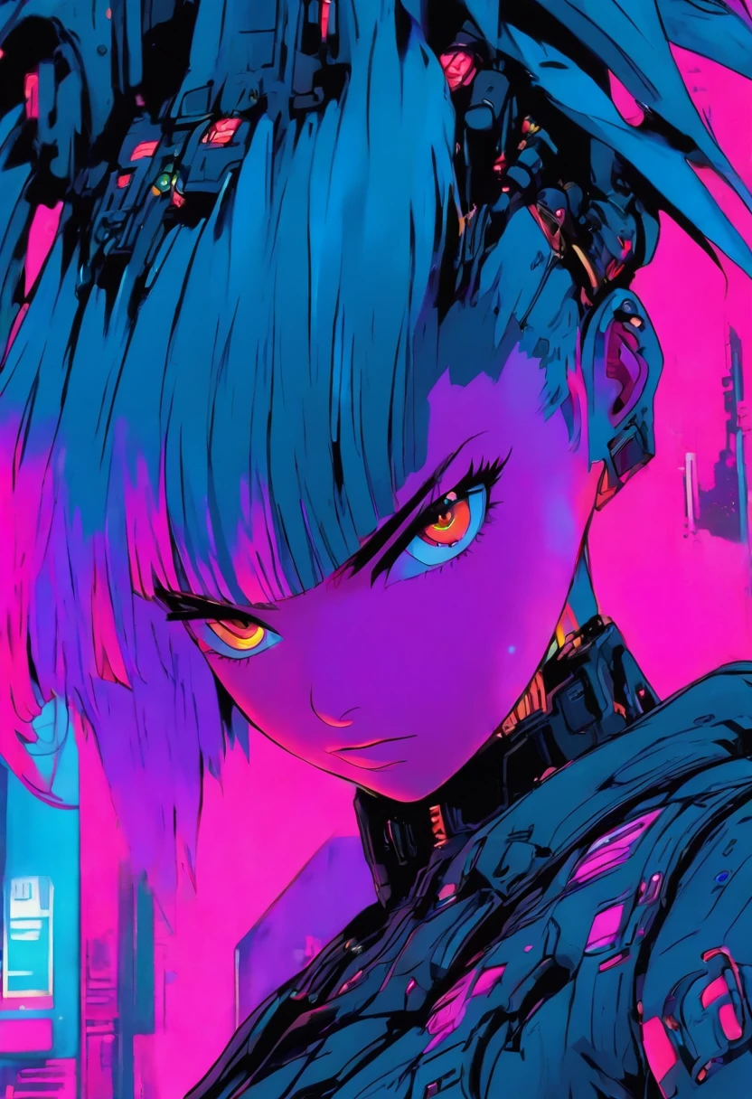 Hair: Lucy's hair could be futuristic and edgy. You might opt for a short, asymmetrical cut with neon highlights or a vibrant, unnatural color like electric blue or neon pink.

Eyes: In a Cyberpunk setting, characters often have augmented or cybernetic eyes. Lucy could have eyes with glowing irises, or even entirely cybernetic eyes with various interface elements.

Clothing: Cyberpunk fashion is characterized by a mix of high-tech and punk elements. Lucy could wear a combination of sleek, futuristic clothing and punk-inspired accessories. Think leather jackets, high-tech visors, and glowing LED accents.

Augmentations: Consider adding cybernetic enhancements to Lucy's body, such as robotic limbs, neural interfaces, or visible circuitry under her skin. These enhancements are a hallmark of Cyberpunk aesthetics.