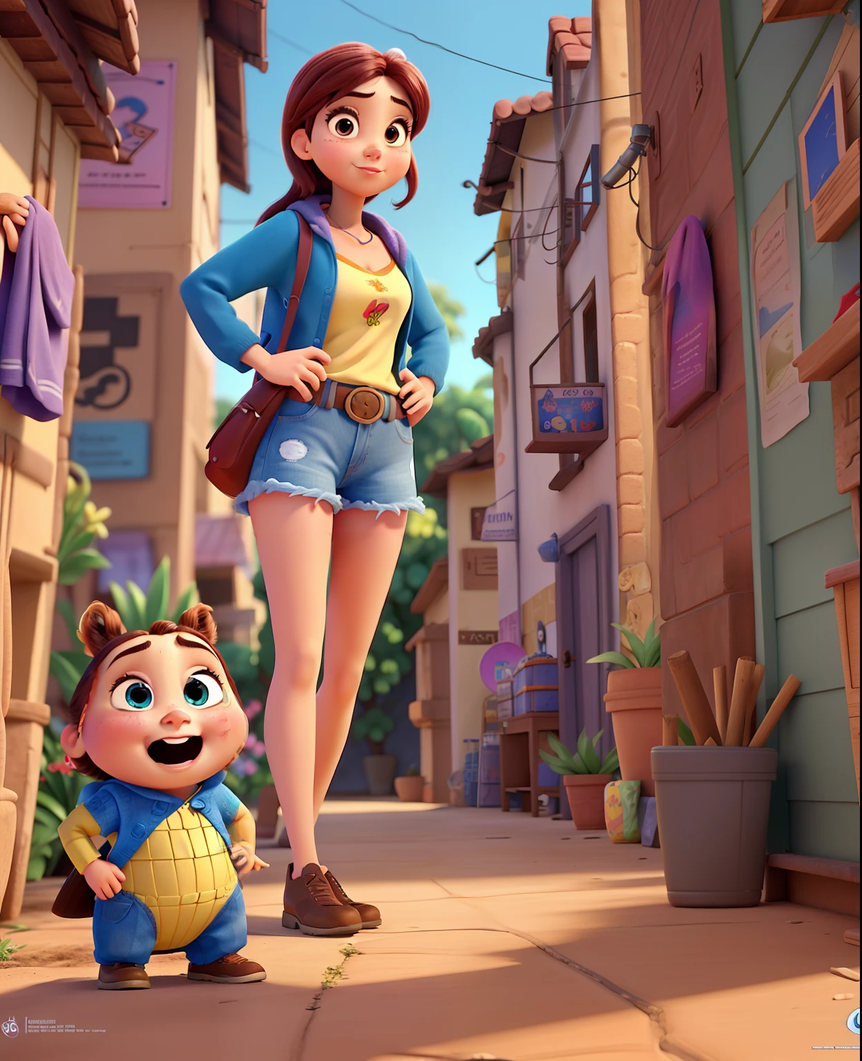 Criar um poster estilo pixar de uma mulher bem sucedida em alta qualidade