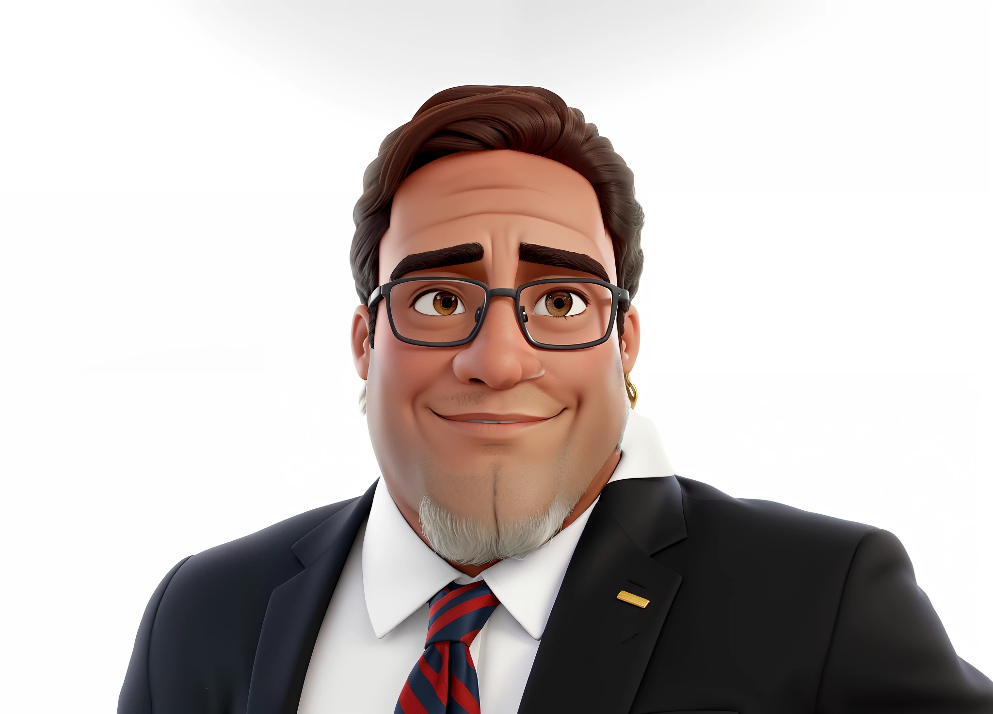 Um homem de pele morena de terno e gravata listrada, melhor qualidade, alta qualidade.