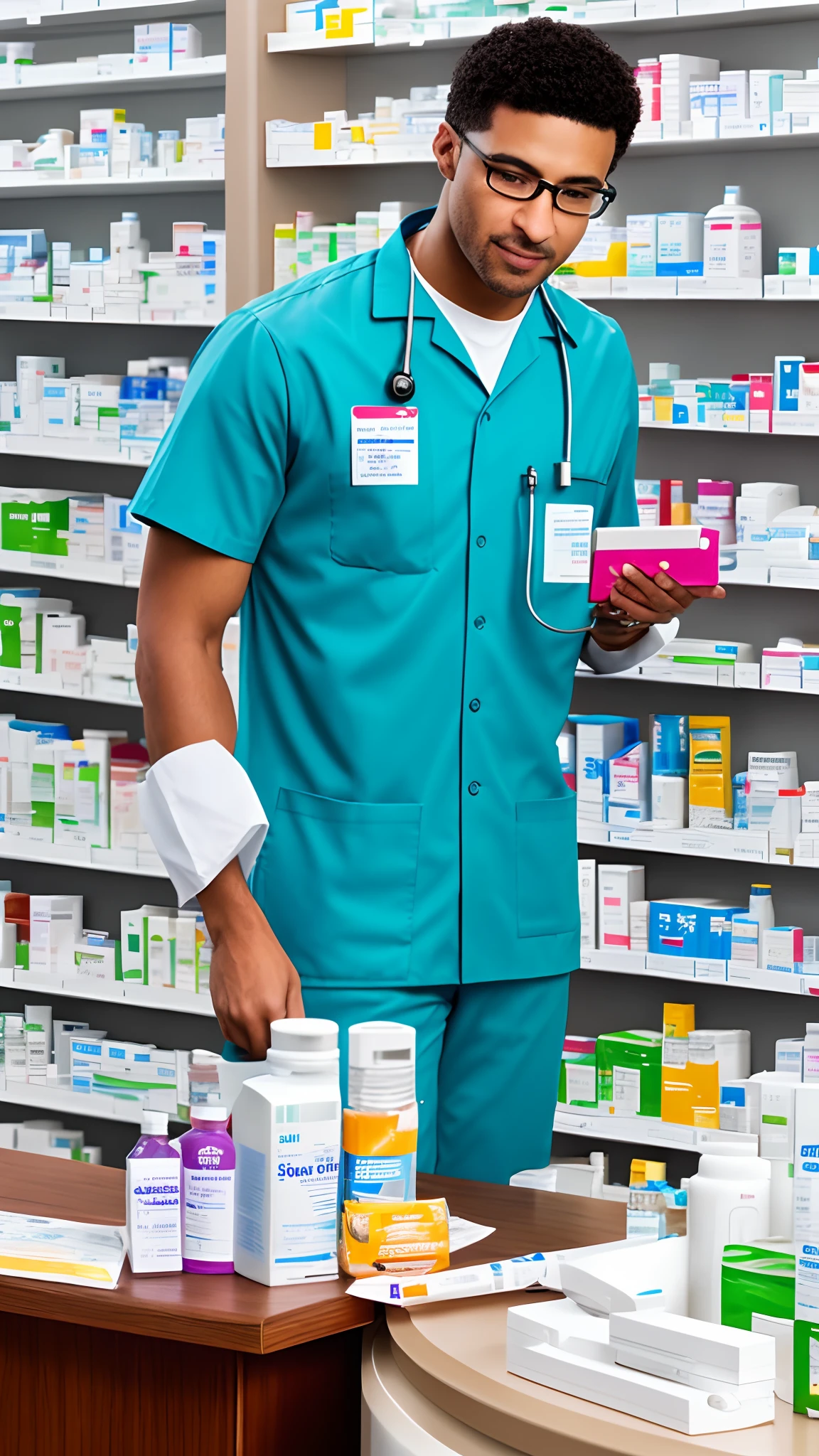 PHARMACIST, in the pharmacy