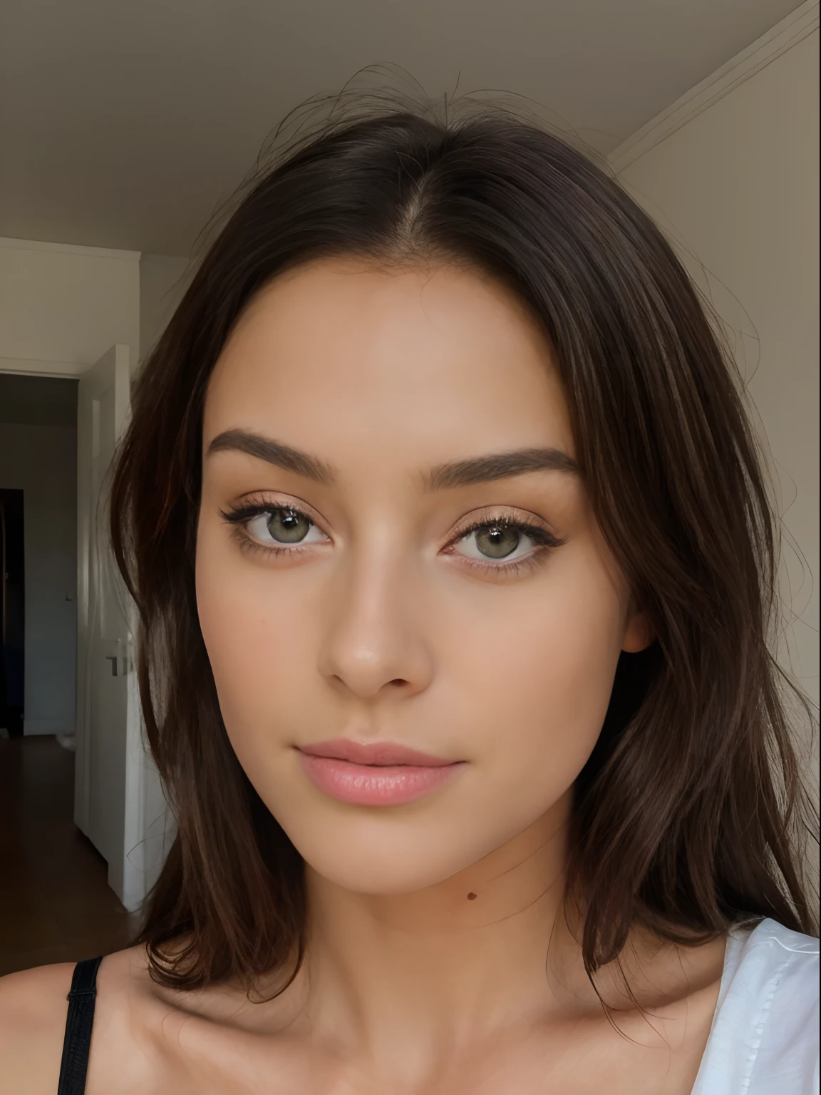 Masterpiece, 1gril, ((Masterpiece, Best quality, High definition)), corps entier, ultra high def, (photoreallistic: 1.4), seulement, Une belle fille, A European model, debout, fille instagram, 20 ans, beau visage, maquillage naturel, Cheveux courts bob, Appartement de luxe, photographie, photo iphone, Realstic, premier quality, delicate face, Low diffuse light, peau naturelle, 8K UHD, highly quality, grain filmique, iPhone, Photo RAW séquencée, doigt mordant, face detailed, Slightly blurred detailed backgrounds, Hdr, photo realist, Photo professionnelle, flirter avec le spectateur, Fotorrealista.