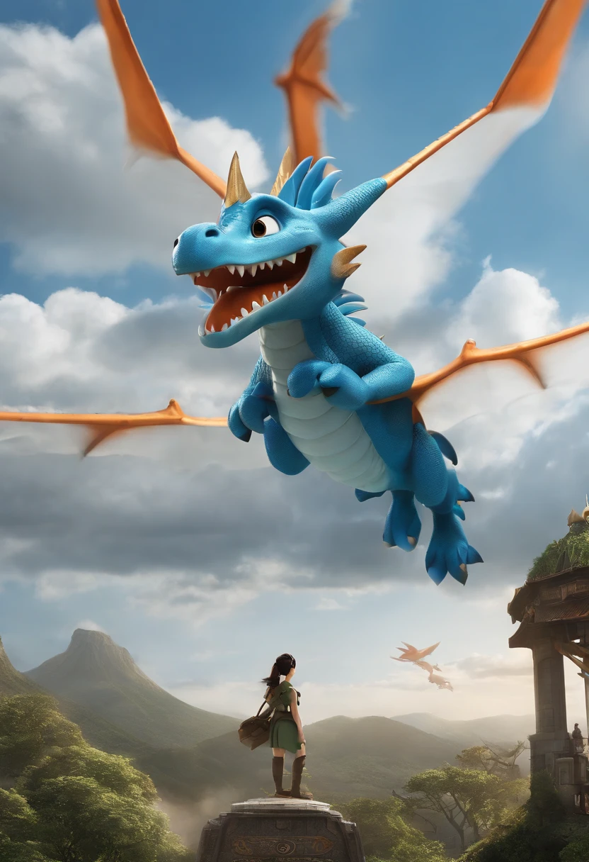 A legendary hero fights a rampaging giant dragon, 8k, RAW photo, best quality, masterpiece, burning earth, natural lighting, high definition, excellent resolution, excellent quality, semi realistic, crisp face, facial features, extremely detailed, facial features