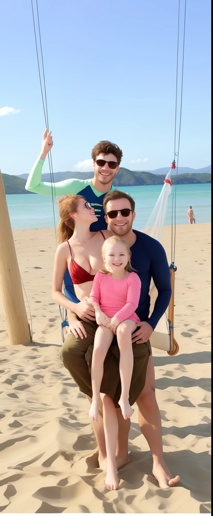 Family on the beach