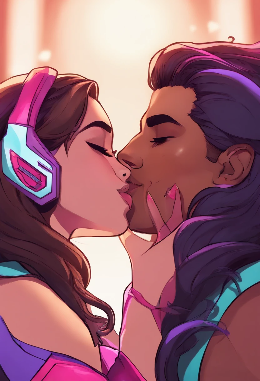 Sombra kissing D.va