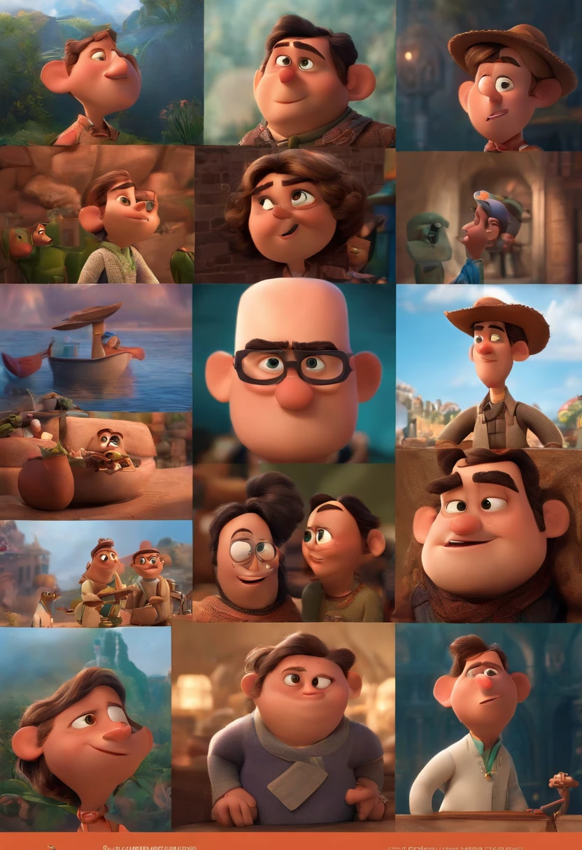 A Dream Architect Inspired by Pixar Animation, de perto. The character takes center stage with captivating facial expressions, oferecendo um toque de irrealidade