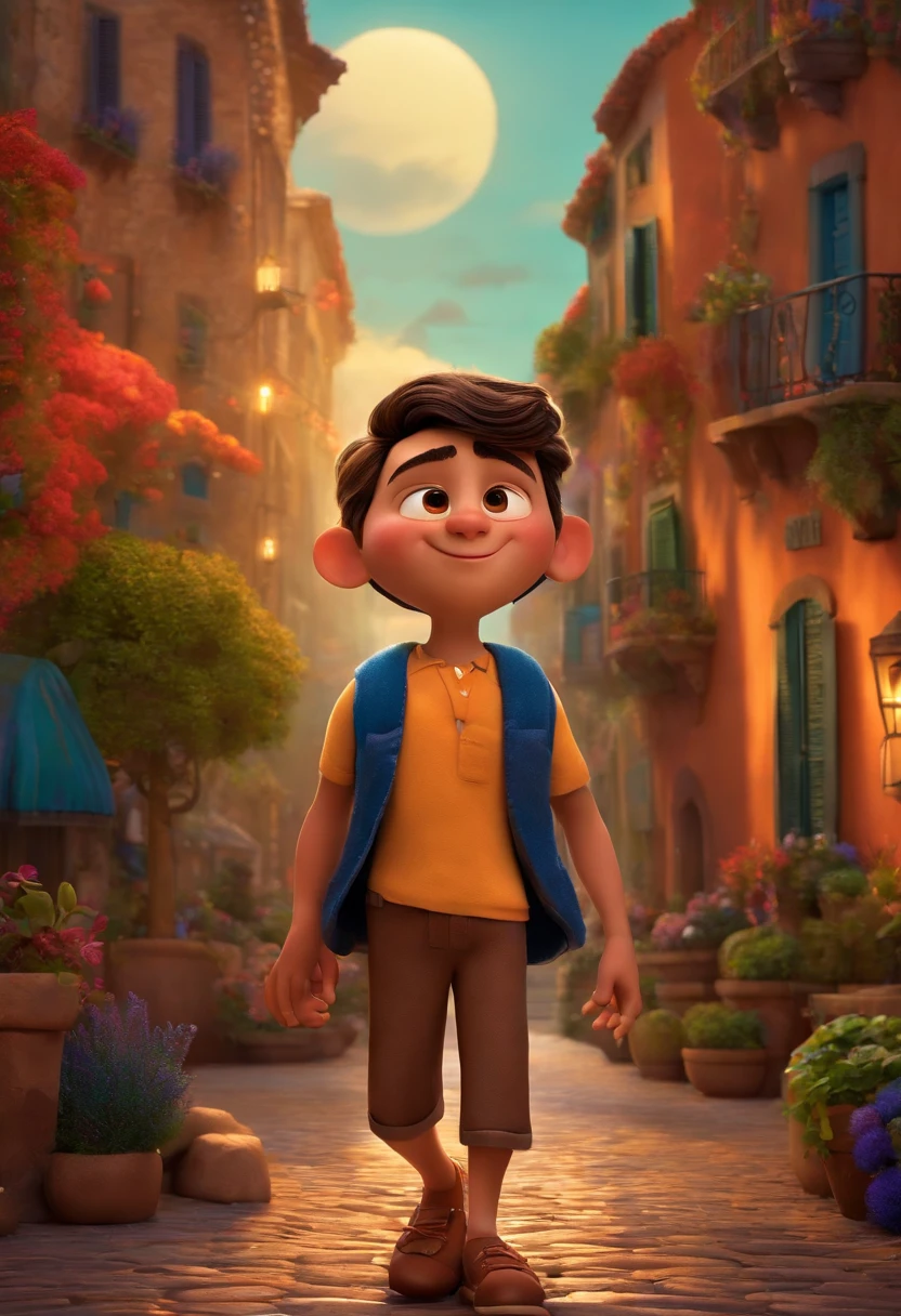 A Dream Architect Inspired by Pixar Animation, de perto. The character takes center stage with captivating facial expressions, oferecendo um toque de irrealidade