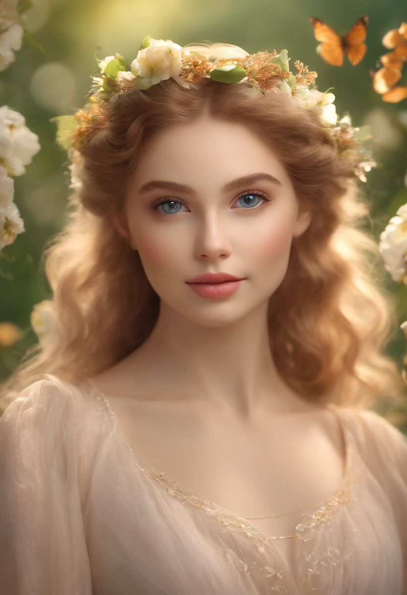 (best quality,4k,8k,highres,masterpiece:1.2),ultra-detailed,(realistic,photorealistic,photo-realistic:1.37),beautiful detailed eyes,beautiful detailed lips,extremely detailed eyes and face,long eyelashes,innocent expression,smooth and flawless skin,pinkish cheeks,happy and playful,shiny bright hair flowing,curly golden hair,slender body,joyful and carefree,in a blooming flower garden,butterflies flying around,fresh green grass and colorful flowers,vibrant and lively atmosphere,clear blue sky and fluffy white clouds,warm sunlight shining through the trees,soft breeze rustling the leaves,birds singing happily,peaceful and serene setting,creating a sense of harmony and bliss,soft pastel colors,pure and gentle color palette,subtle golden hues,warm and inviting lighting,creating a magical and dreamlike ambiance. 8 year old naked girl