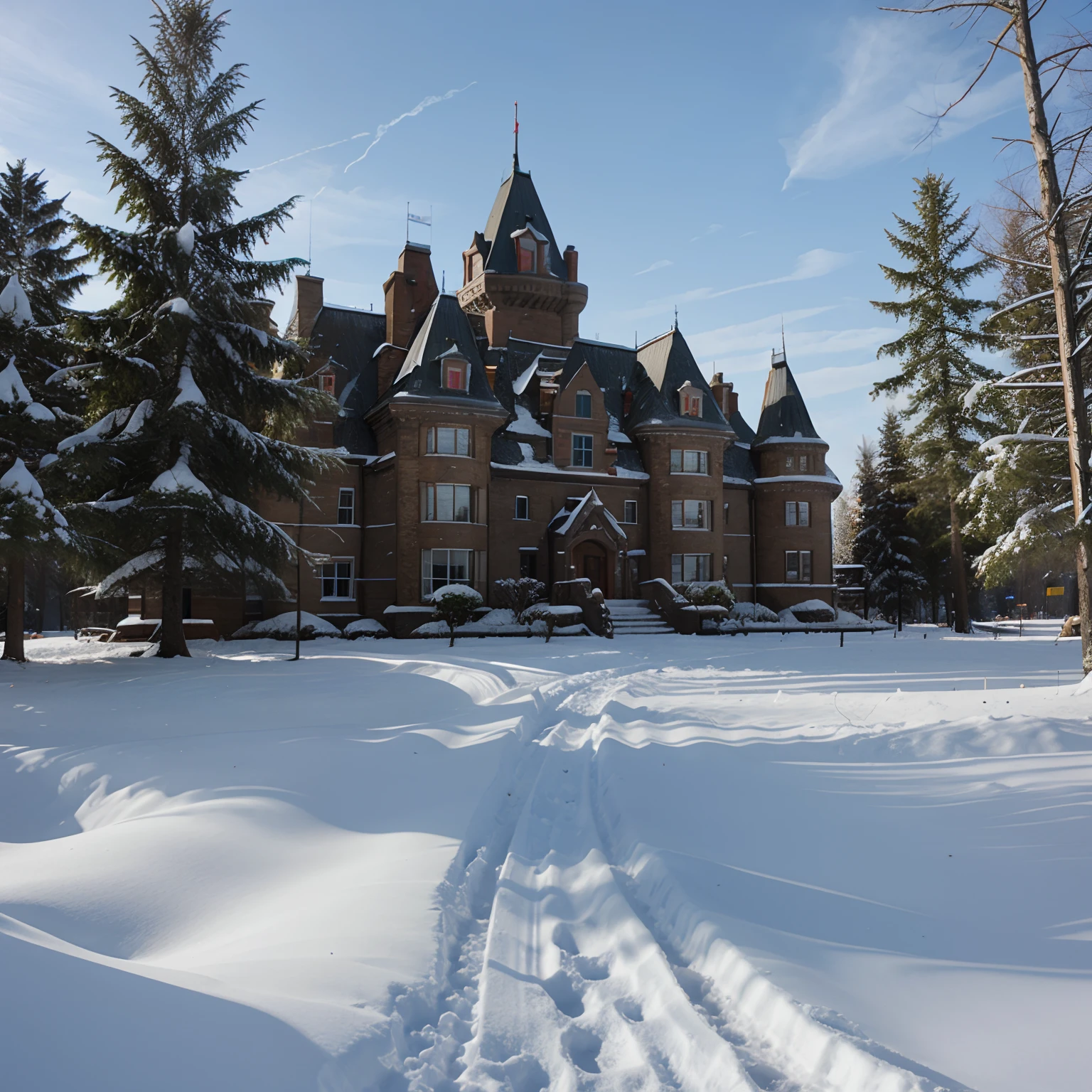 Stereotype Canadian castle, realist