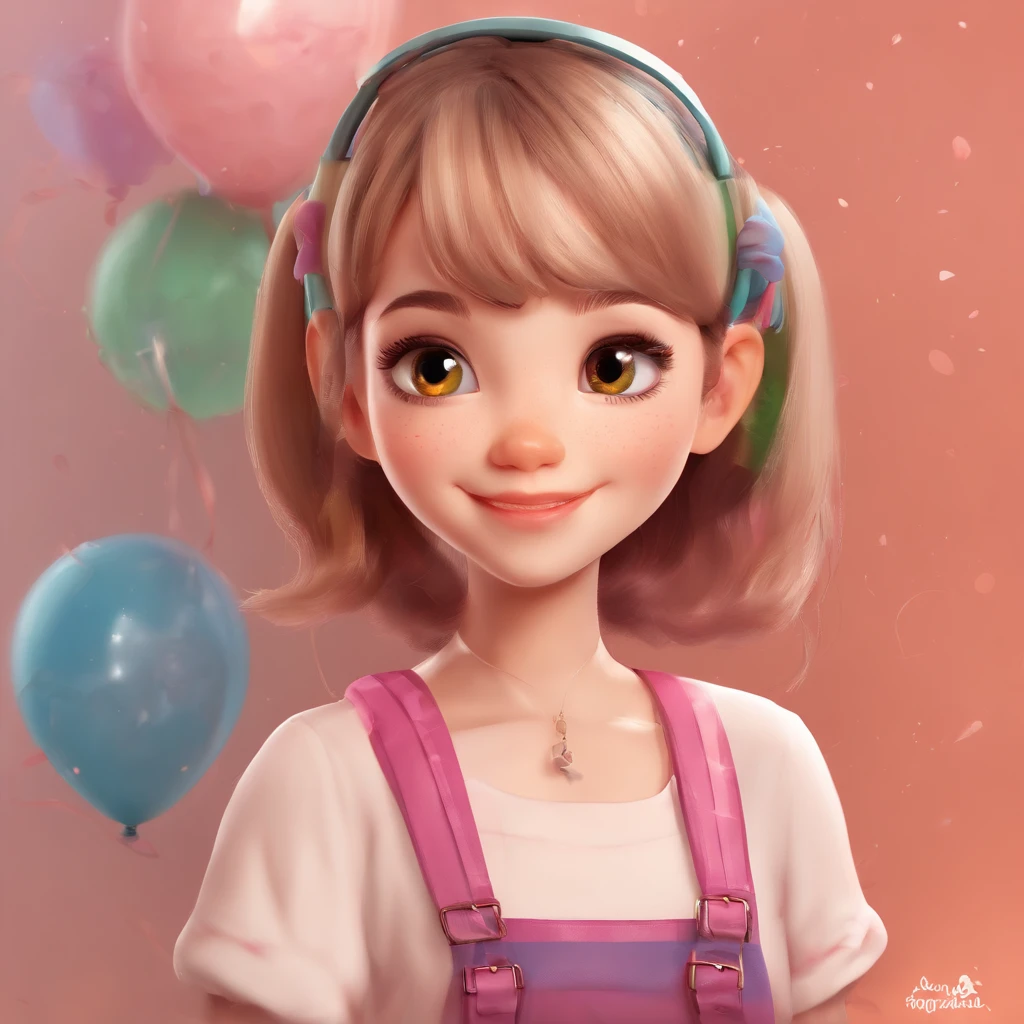 There's one with a ponytail, com cabelo castanho, lovely digital painting, adorable digital art, arte digital detalhada bonito, pintura realista da meninao, personagem bonito dos desenhos animados, kawaii retrato realista, desenho animado bonito, Cara jovem e fofa, retrato bonito, desenhos animados bonito, arte de pintura digital dos desenhos animados, meninas kawaito, personagem bonito, retrato bonito-fino-face, lovely expression,(head portrait,Retrato)