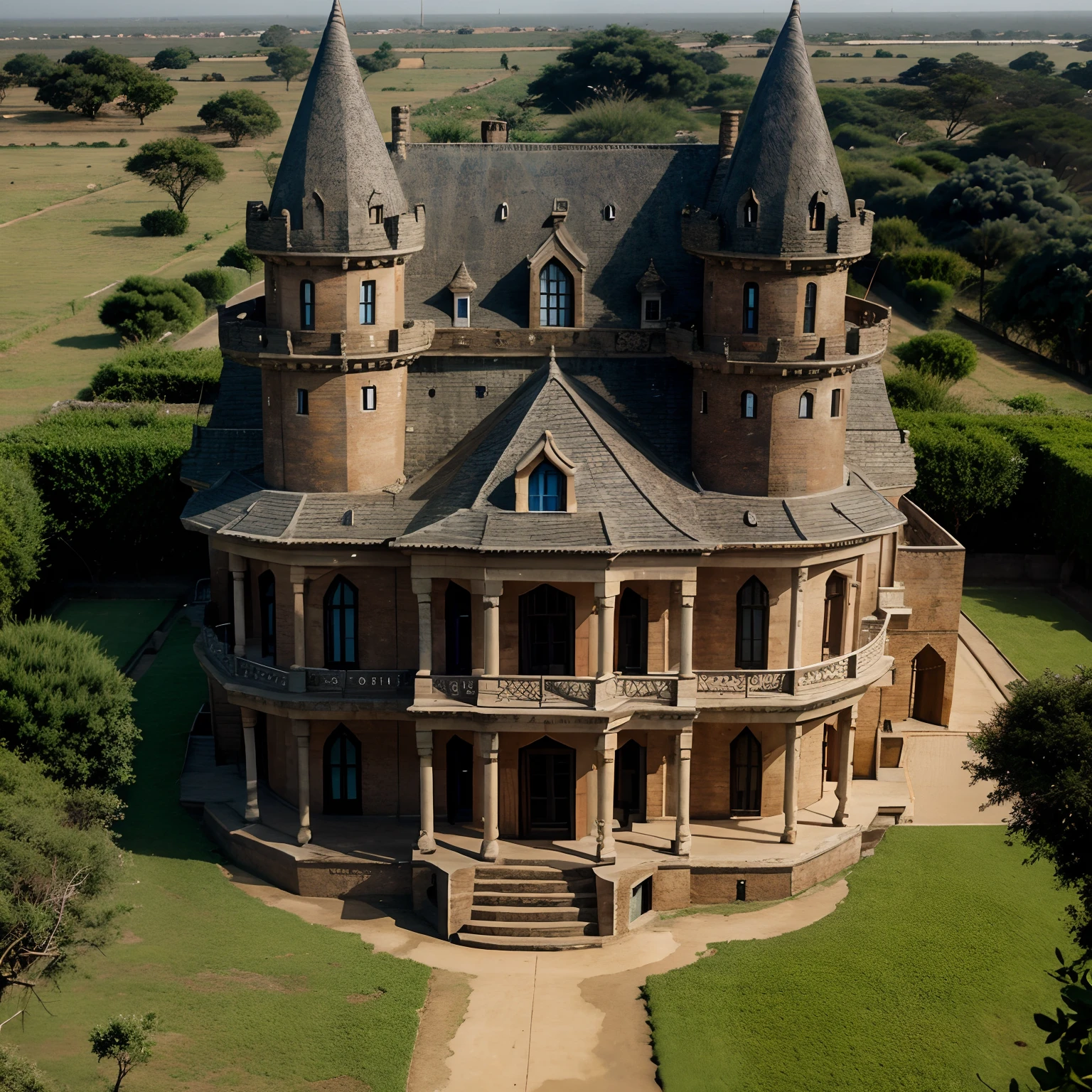 Stereotype African castle, realist