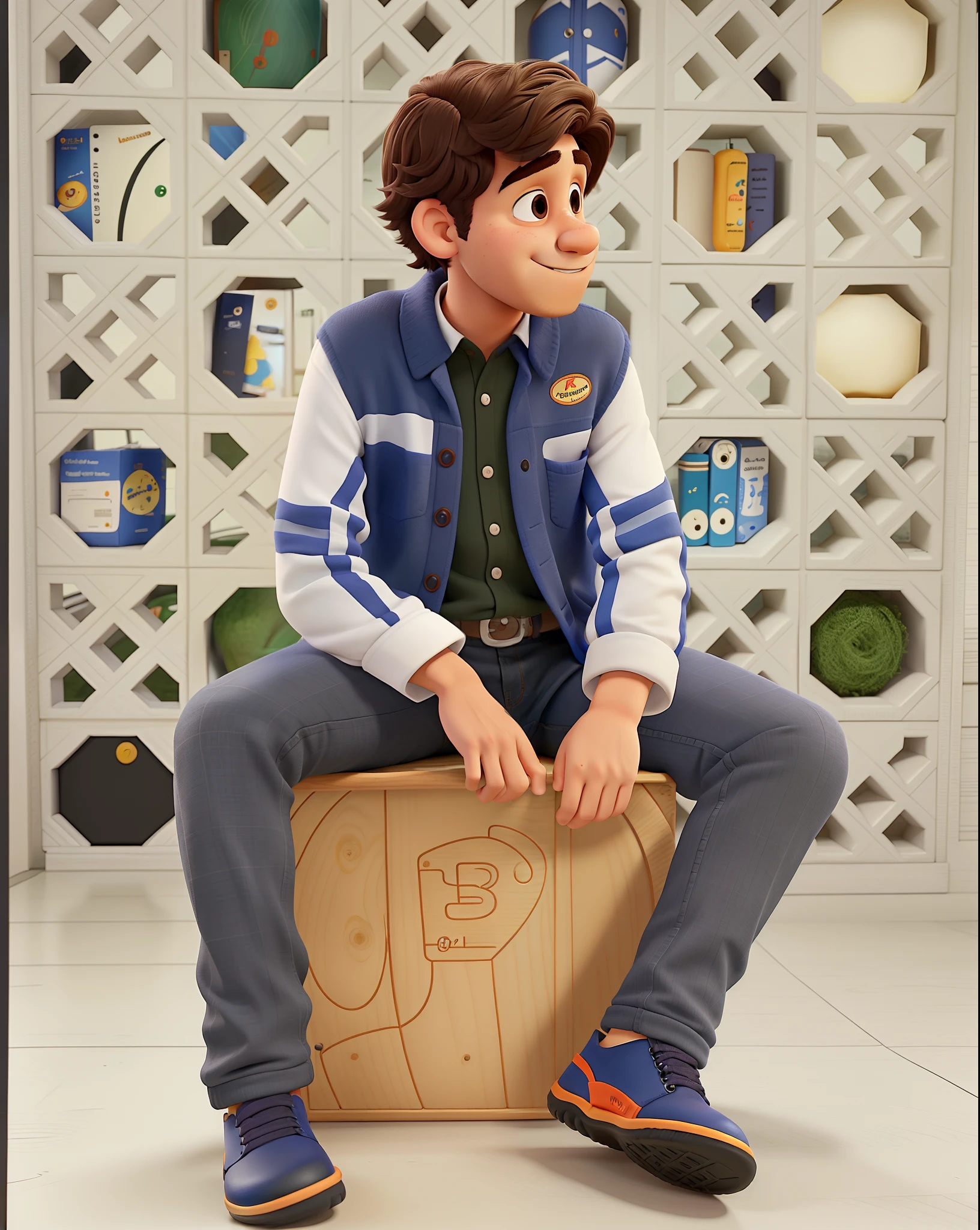 loiro cabelo enrolado, estilo Pixar de alta qualidade