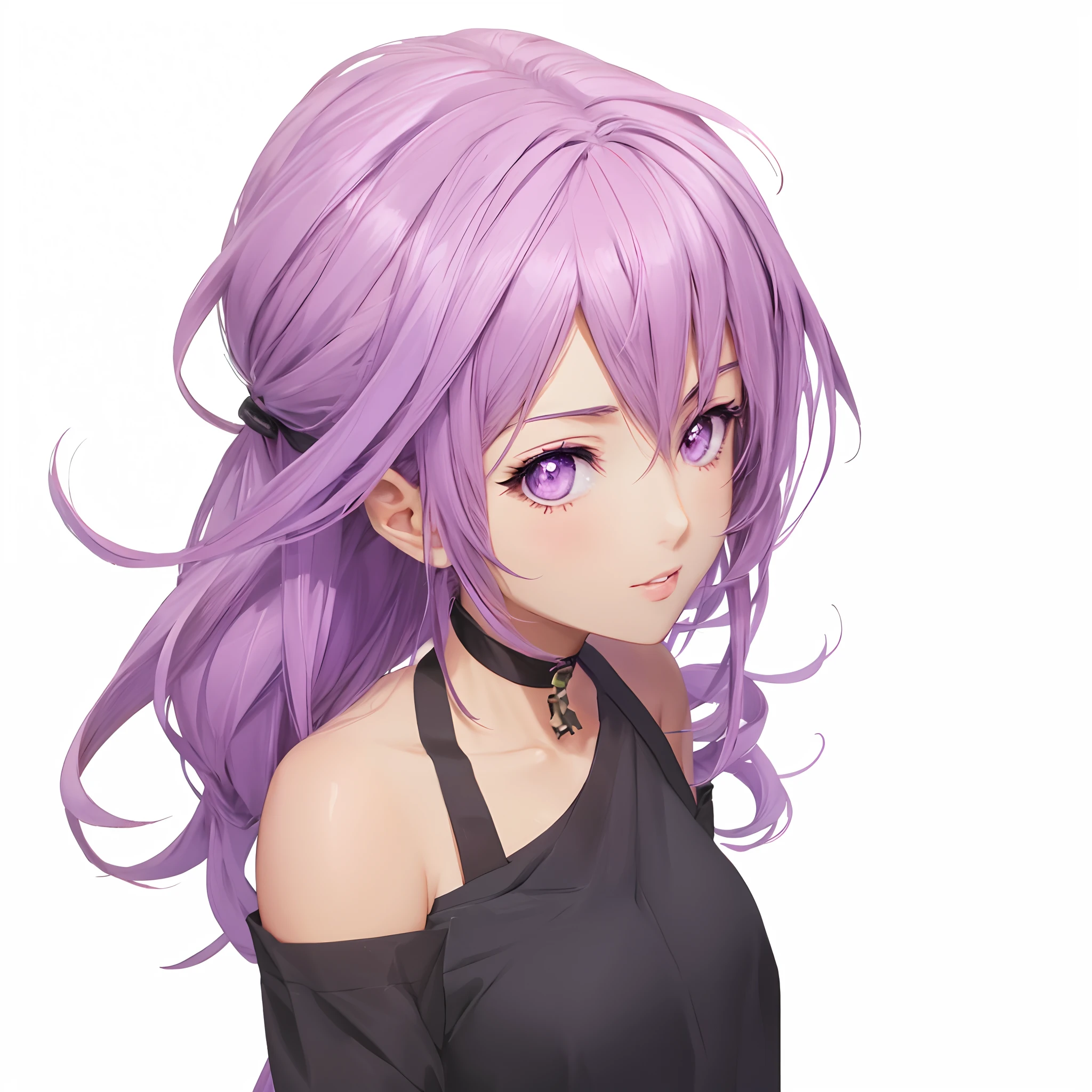 anime girl with purple hair and black top, cushart kenz, haruno sakura, marin kitagawa fanart, cushart krenz, made with anime painter studio, shirabii, yayoi kasuma, she has purple hair, misato katsuragi, anime stylized, [[[[grinning evily]]]] Anime, Anime art germ, Anime styled digital art, realistic anime, 3d anime, Extremely detailed.