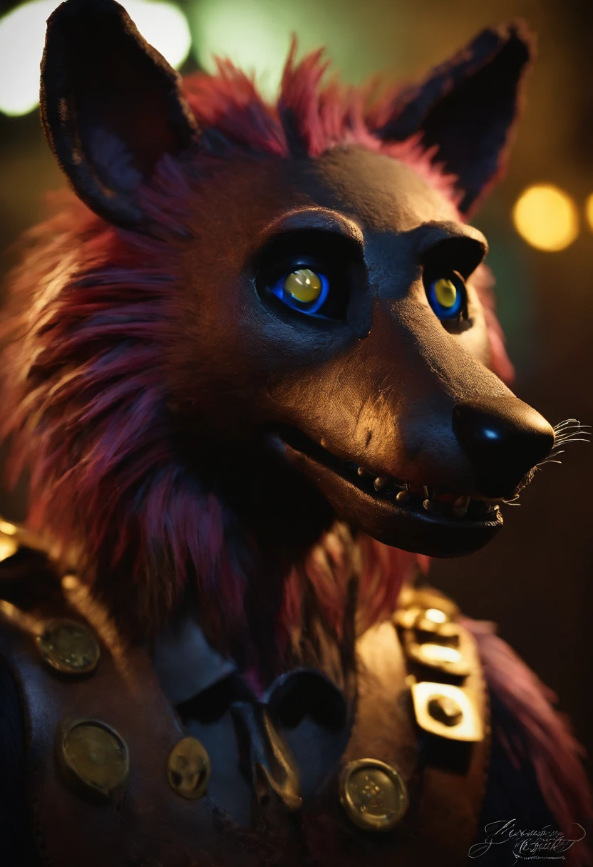 Five nights at Freddy’s inspired animatronic, hyena animatronic, digital art, FNAF