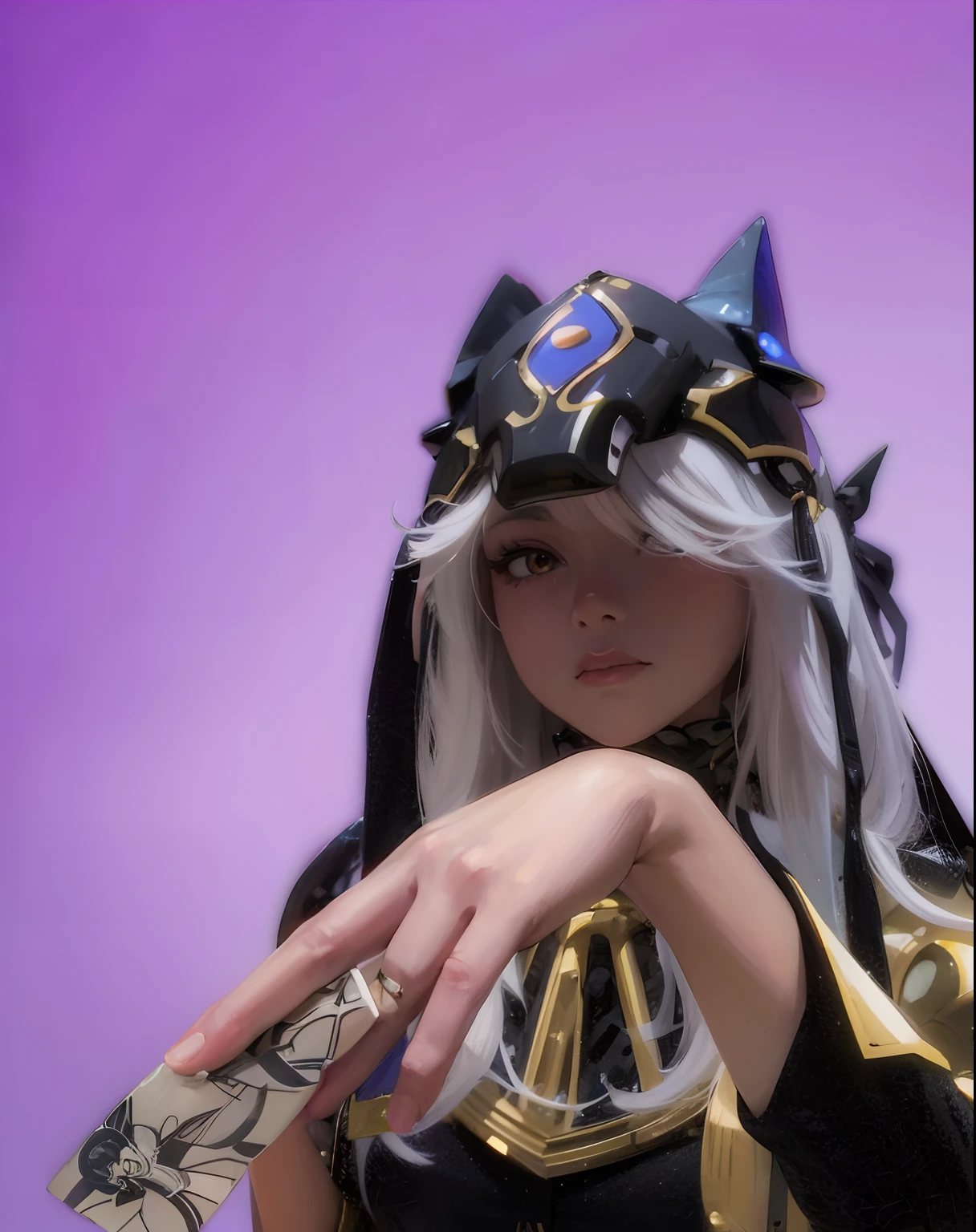1girl, anime face, white hair, ultra detail, 70mm lens,