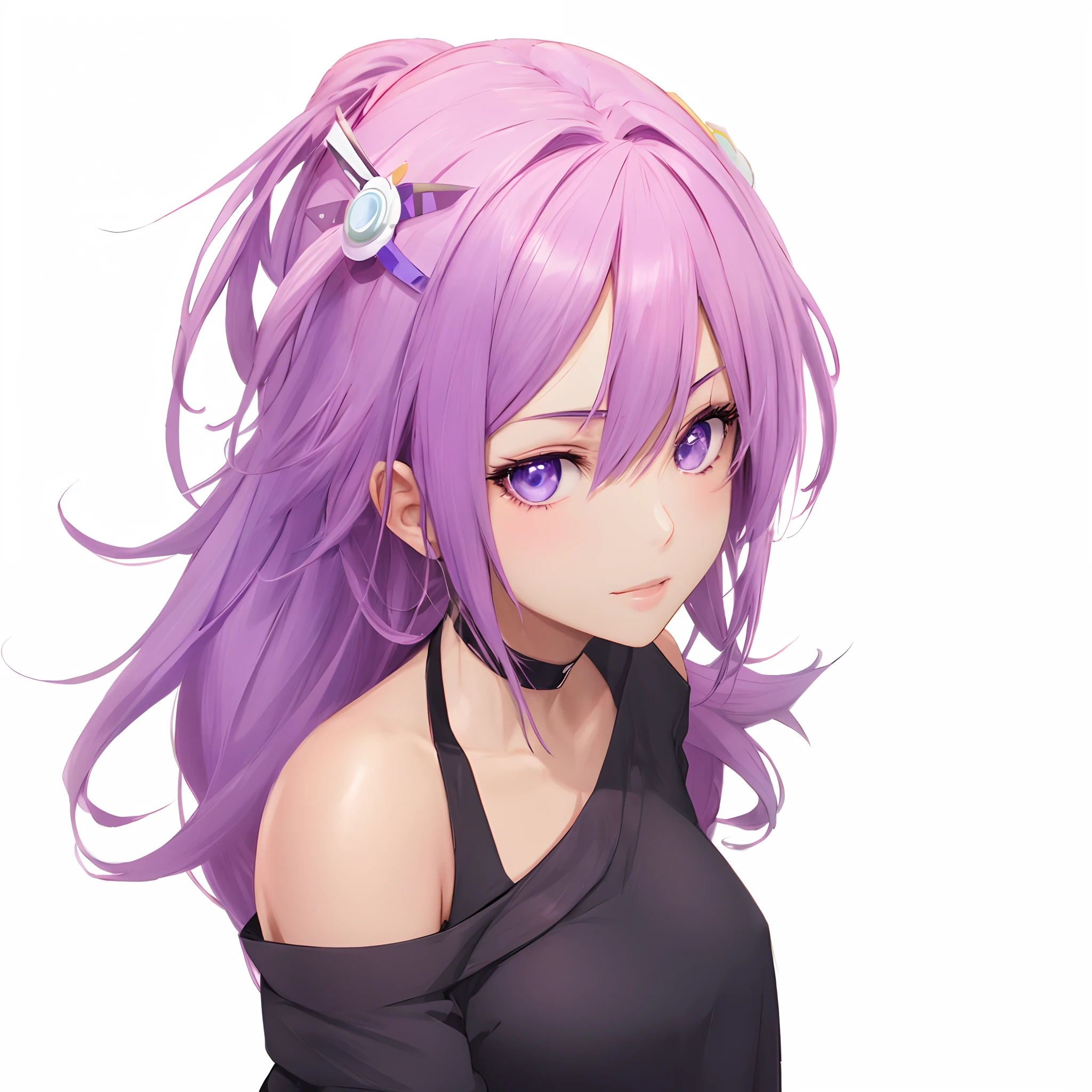 anime girl with purple hair and black top, cushart kenz, haruno sakura, marin kitagawa fanart, cushart krenz, made with anime painter studio, shirabii, yayoi kasuma, she has purple hair, misato katsuragi, anime stylized, [[[[grinning evily]]]] Anime, Anime art germ, Anime styled digital art, realistic anime, 3d anime, Extremely detailed.