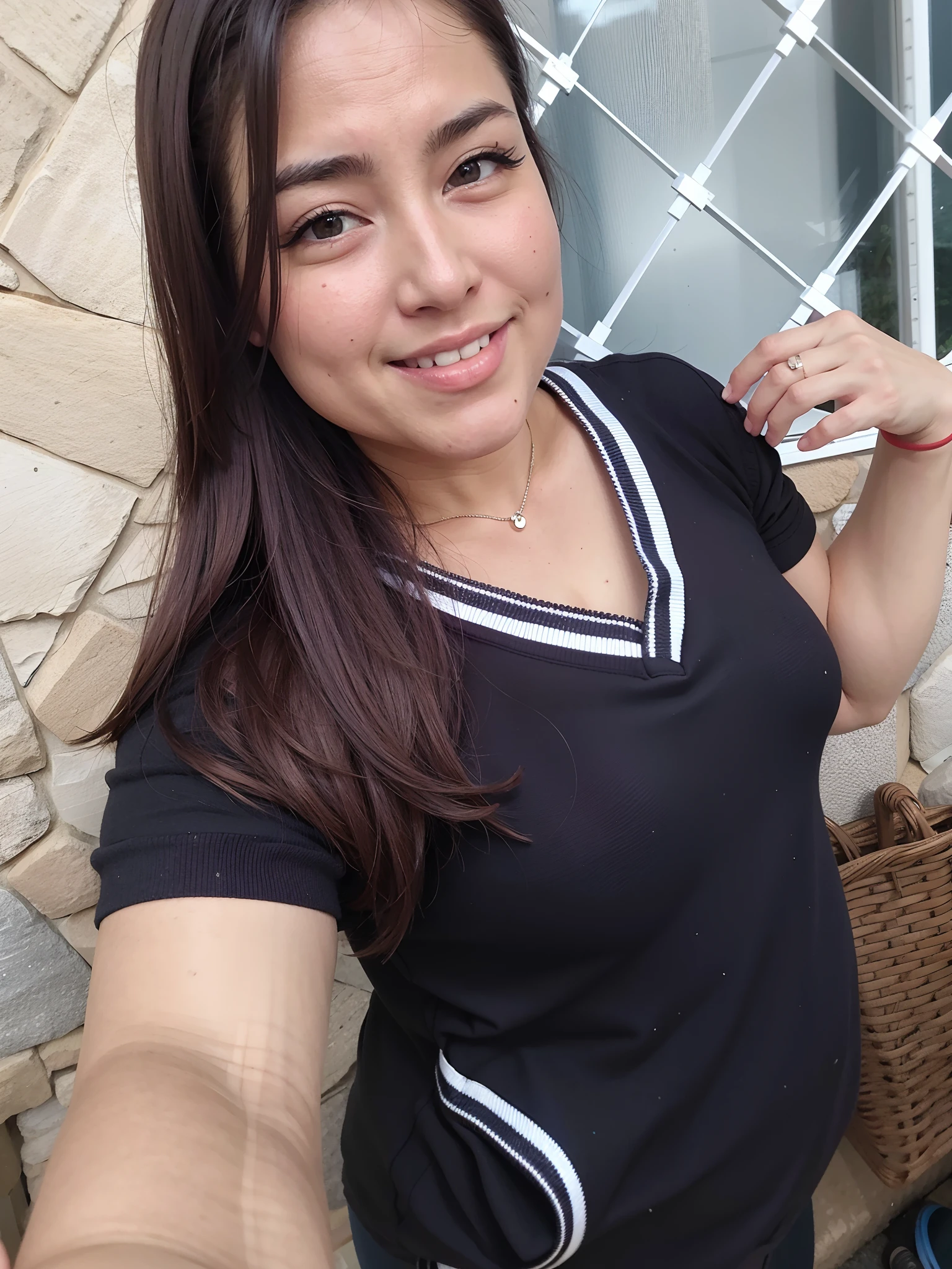 There is a woman around 34 years old