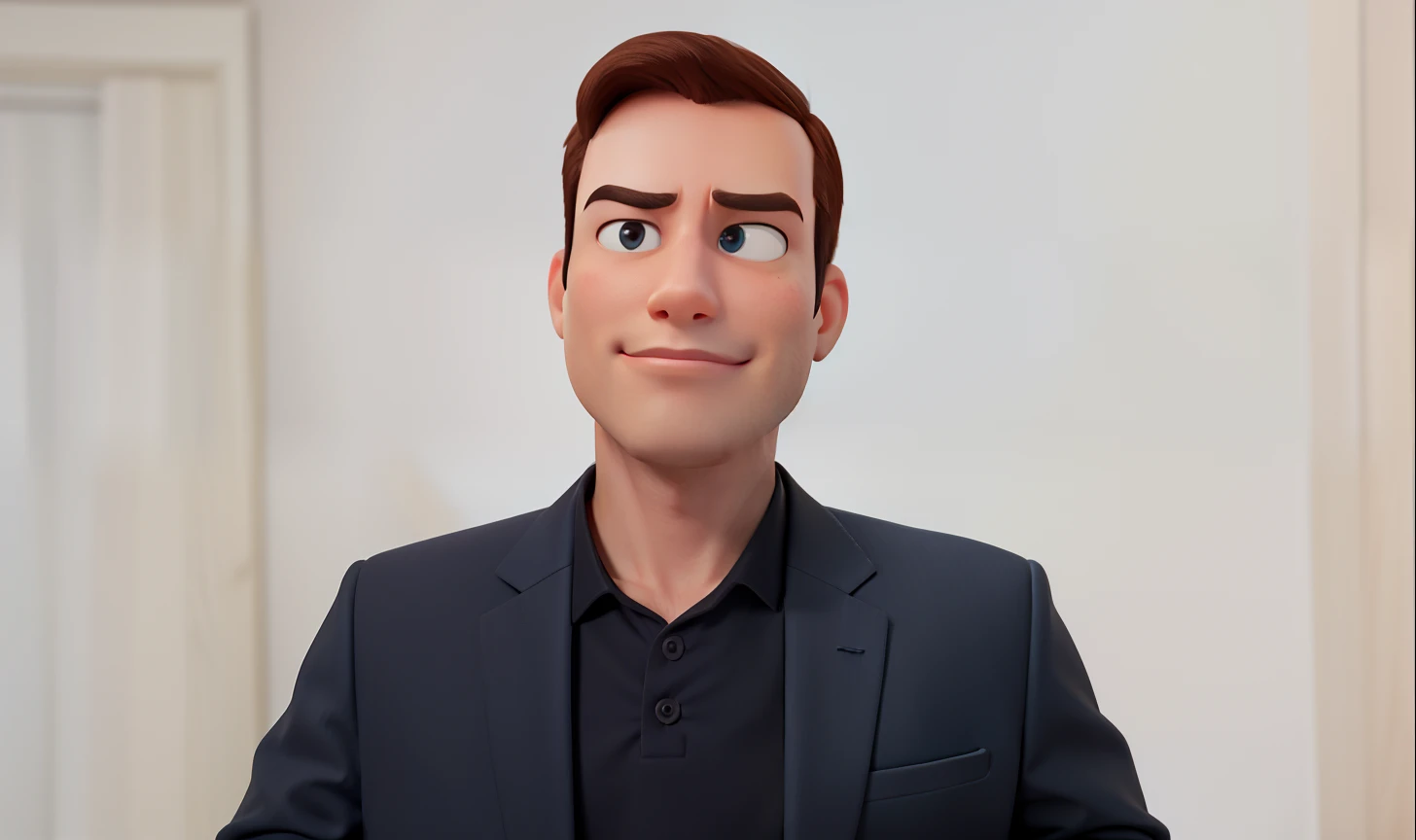 Disney Pixar Style Businessman, alta qualidade, melhor qualidade.
