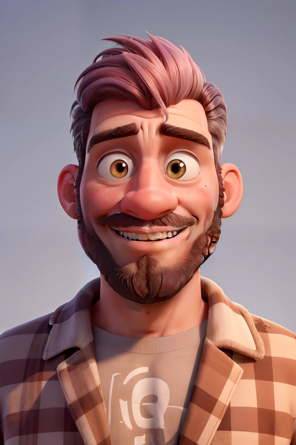 Obra-prima, Best quality 37 year old man with gradient hair and beard without mustache