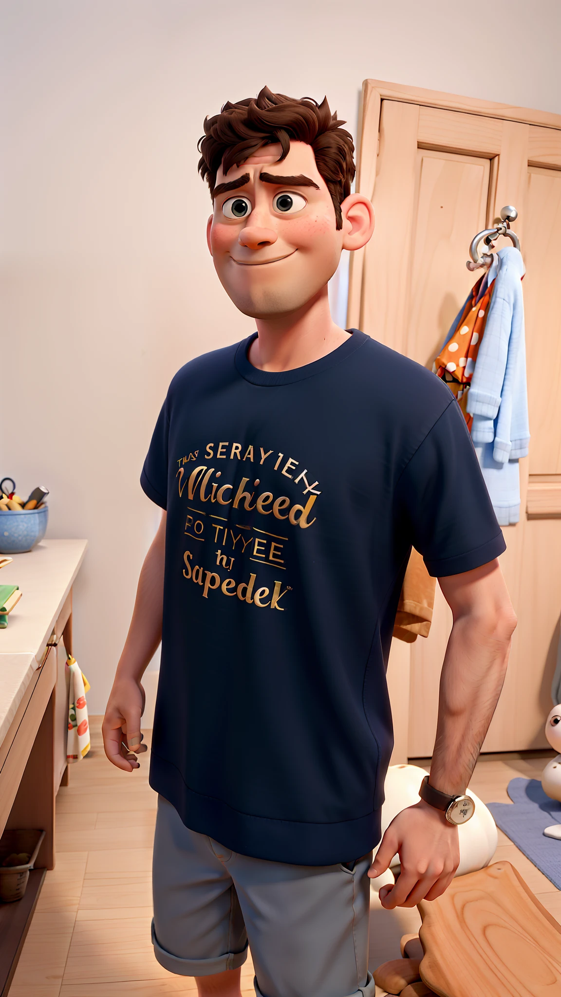 centered standing, Pixar style, 3d style, disney style, 8k, Beautiful, In the busy world of childhood where the winds of imagination roam free, lives a young boy, detailed face, whose thin figure mirrors that of young Mr. Potter. Delving deep into the realms of thought, his reserved nature often leads him to silently contemplate the mysteries of the world. And in its quest for exploration, its reliable pockets serve as a never-ending haven for not only its erudite utensils, but also its midday, 3D-style sustenance rendered in 8k using Disney's beautiful animation