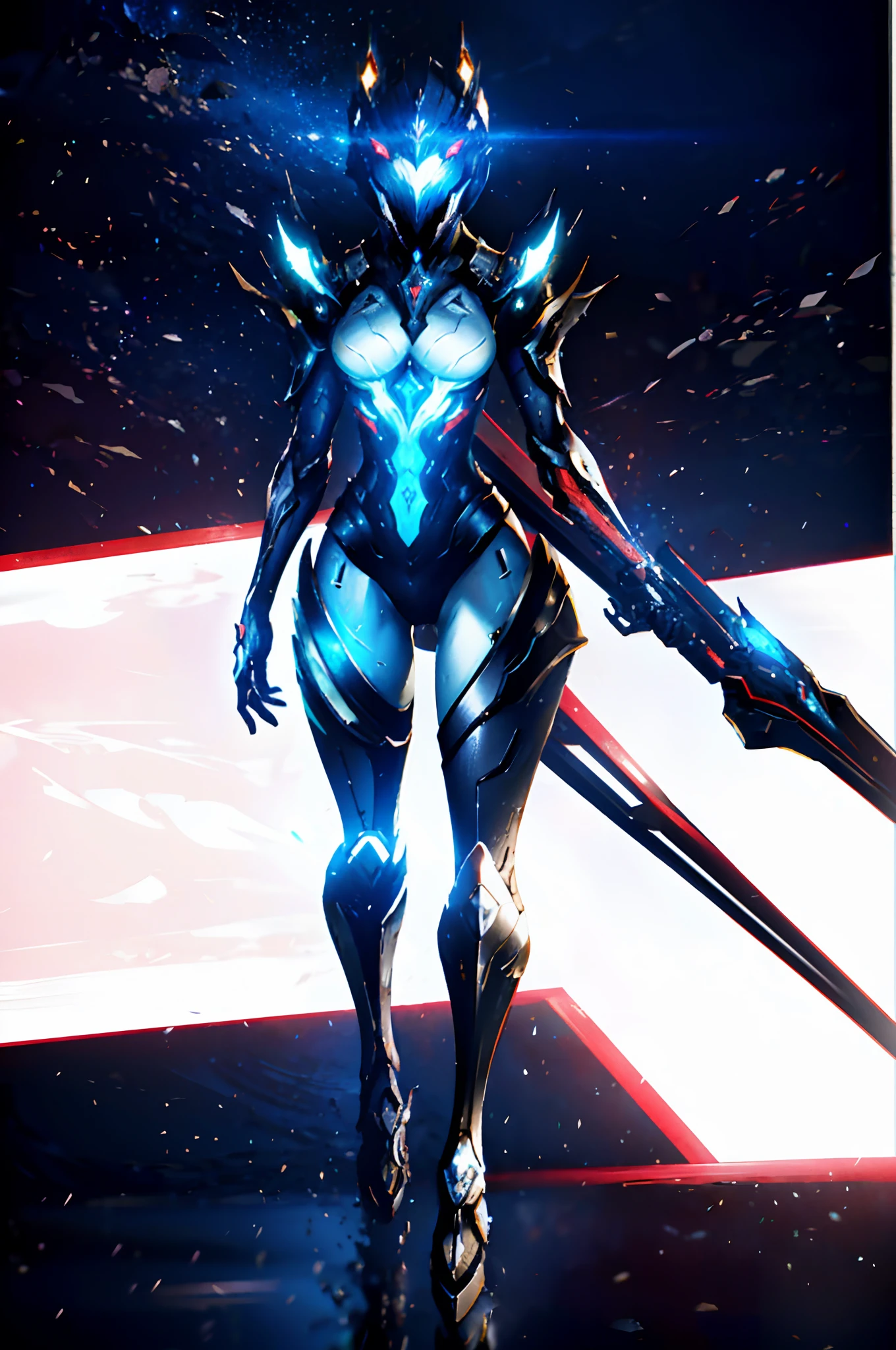 anime - style image of a robot with glowing eyes and a glowing body, detailed warframe fanart, exquisite warframe fanart, warframe fanart, high quality warframe fanart, warframe infested art, warframe destiny fanart, warframe art, warframe destiny art, ultra detailed game art, epic fantasy digital art style, warframe and destiny fanart
