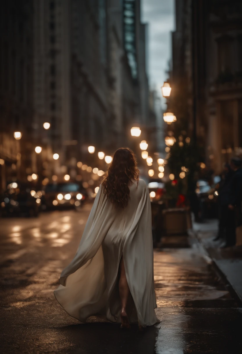 mulher ruiva bonita, cabelos cacheados avermelhados, muito bonito, 18 anos. (walking down 5th avenue in New York), (She is completely naked covered with a long cloak, Open to the photographer's camera), (foco frontal, non-frontal), Long hair down to the middle of the back, pele detalhada com manchas , abdomen, Realistic photography, fotografia, (cintura perfeita), (Totally not), Totally not, piece of master, Realistic, Realismo, renderizado, Alto contraste, Digital Art Trend Realistic Photography on Artstation 8k HD Realistic High Definition Detailed, circunstanciado, textura da pele, hiper detalhado, textura de pele realista, (Bastidores, in a historic city, cidade antiga), melhor qualidade, ultra high-resolution, (fotorrealista: 1.4),, Very high resolution, circunstanciado, fotografia RAW, Sharp, by Lee Jeffries Nikon D850 film Stock Photography 4 Kodak Portra 400 camera F1.6 lentes, cores ricas, textura hiper realista, Trend Dramatic Unrealengine Lighting in ArtStation Cinestill 800,