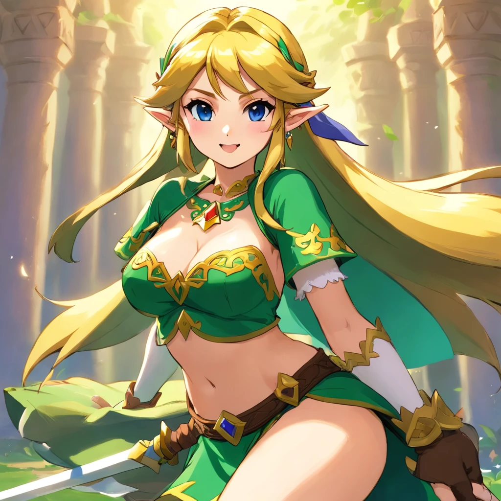 Zelda totk hot, y, very has large titounge sticking out , riding black hard big duck