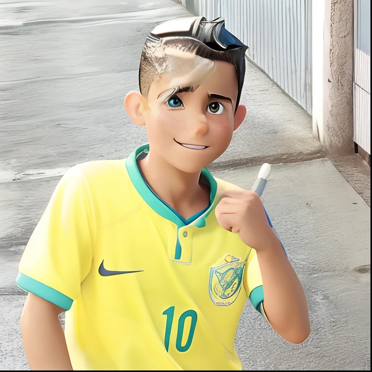 Disney Pixar Style Cristiano Ronaldo Junior in high quality in high resolution