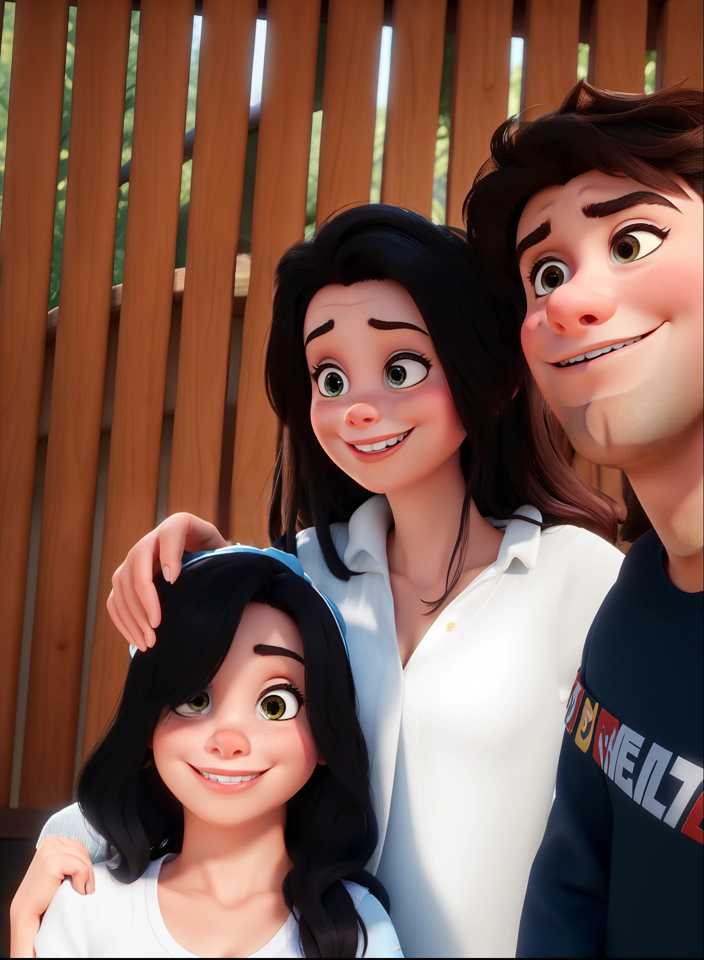 Mulher com os filhos estilo Disney melhor qualidade no mundo pixar