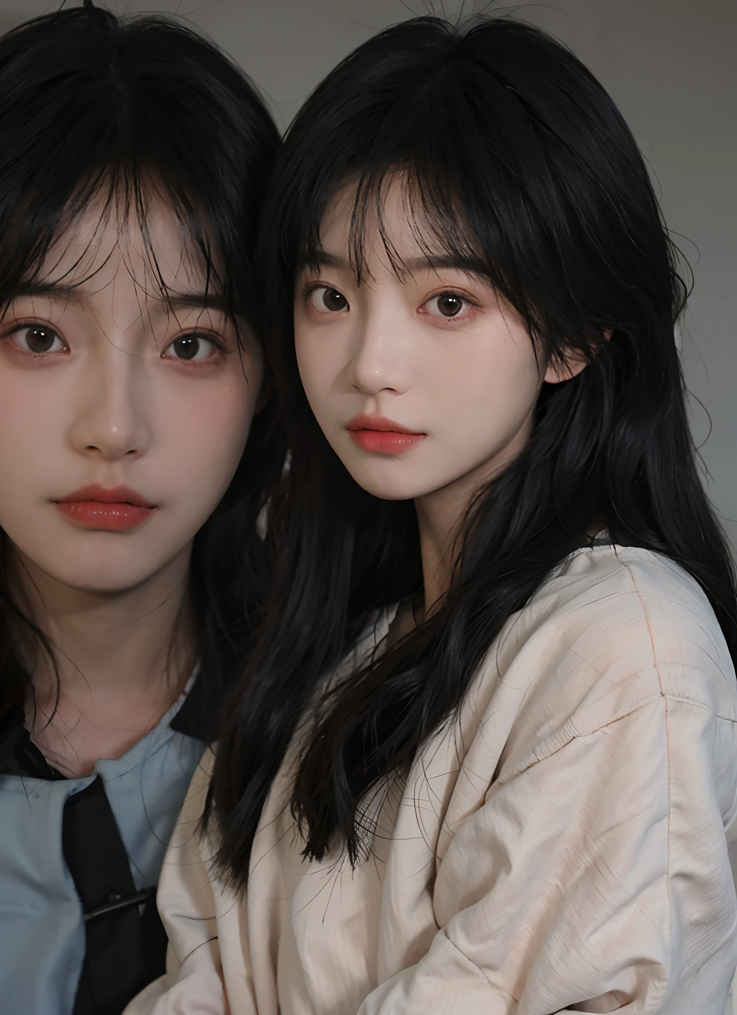 8k, RAW Photo, Best Quality, Masterpiece, High Detail RAW Color Photo, Professional Photo, (Realistic, Photorealistic Photorealism: 1.37), (High Detail Skin: 1.2), High Resolution, Beautiful Detailed Eyes, (Hard Focus: 1.4), (Clear Focus: 1.4), Realistic, (8K UHD:1.2), realistic high-quality shadows, split lips, slender face, (wavy hair), half top knot, a loose braid, pink eye color, suggestive appearance, (extreme face close-up), pov, (((depth of field)), pale and shiny skin, nine-split collar shirt, 30 years old, buruma, roof, bokeh, lens flare, (vignetting: 0.8), dramatic lighting, cinematic lighting, backlighting, professional lighting, physically based rendering, ulzzang-6500-v1.1，pureerosface_v1。
