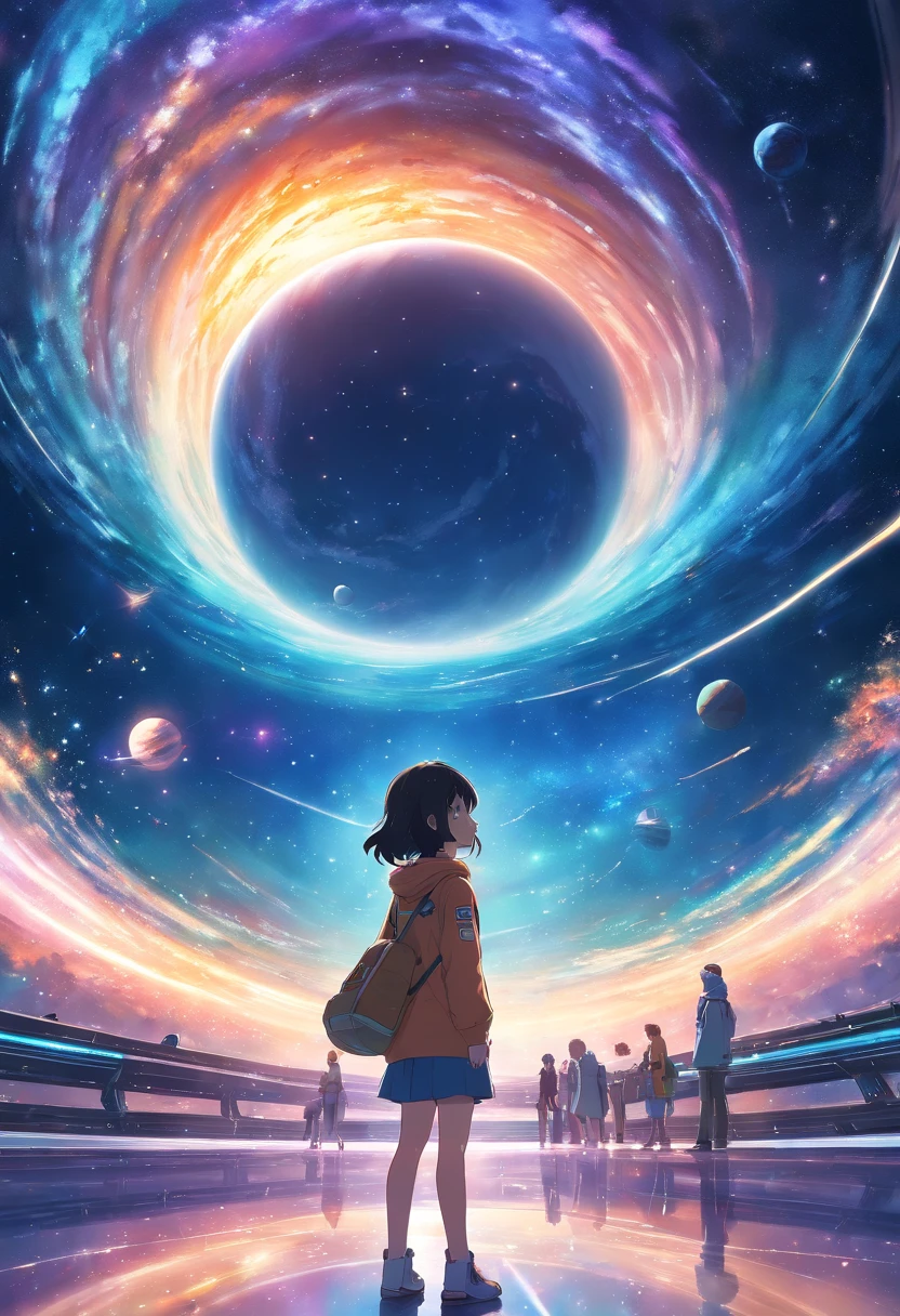 universo, galaxy, deep-space, Nave espacial interestelar (pequeno), Starlight, grandioso, fundo, tecnologia do futuro, Foi, realismo