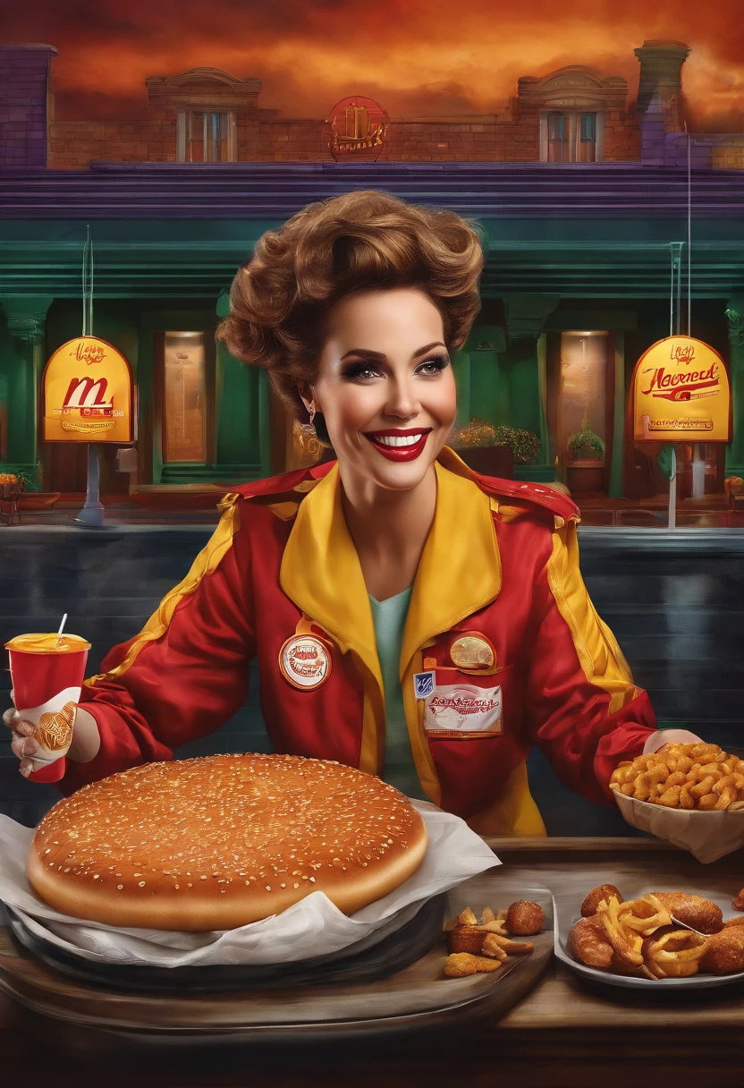 Loggo do Mc Donald's com tonalidades de Luto