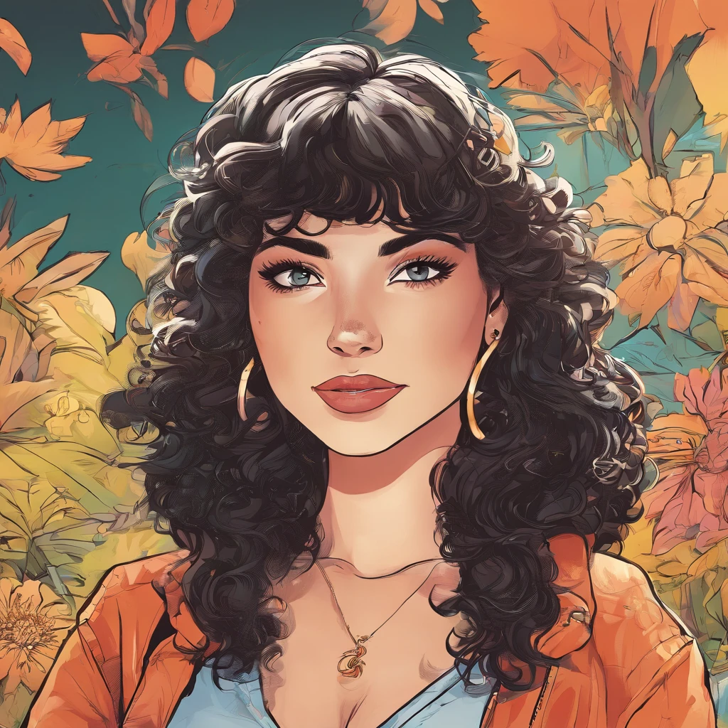 La mejor calidad, 4k, 8k, Altas Resoluciones, obra maestra, retrato, 1 girl, curly black hair, hazel eyes, pecas, piel blanca