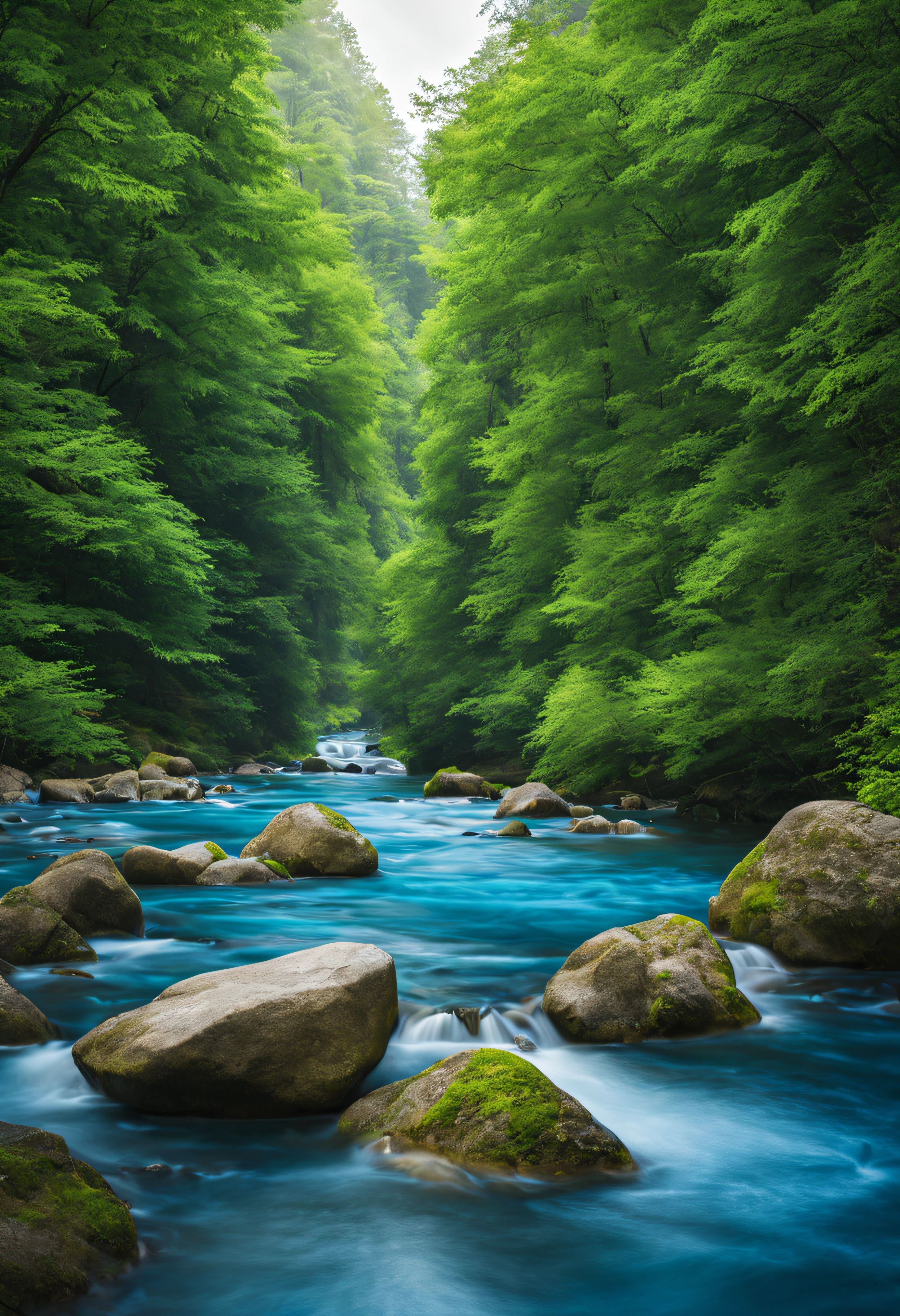 Very beautiful river with blue waters