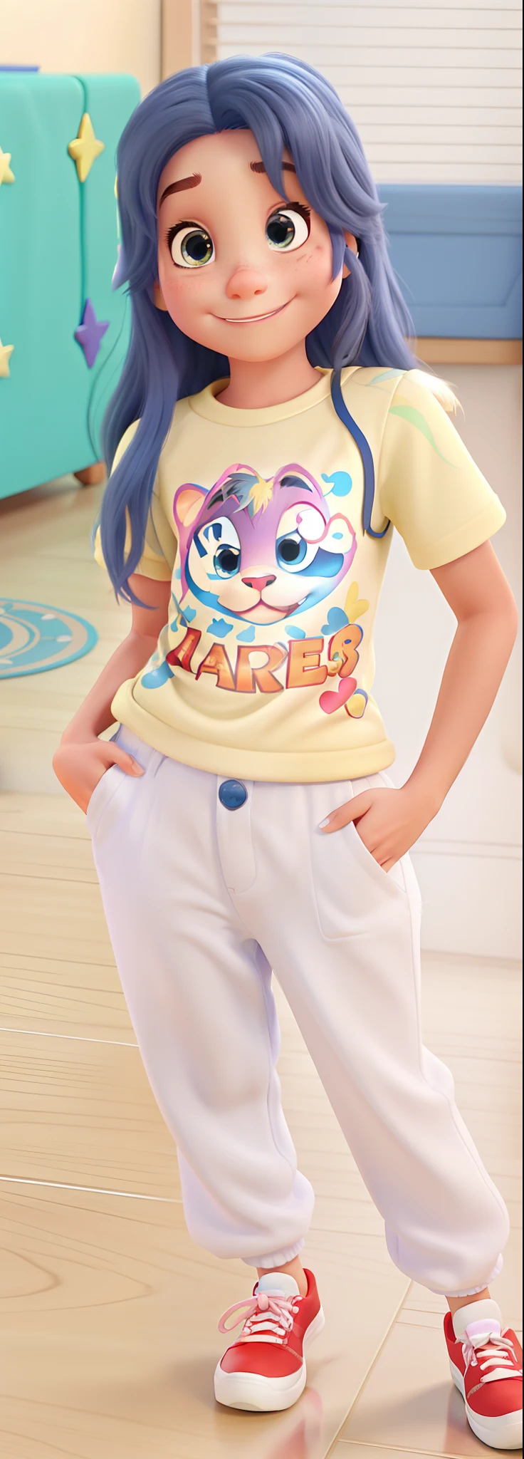 A Disney Pixar-style child, alta qualidade, melhor qualidade